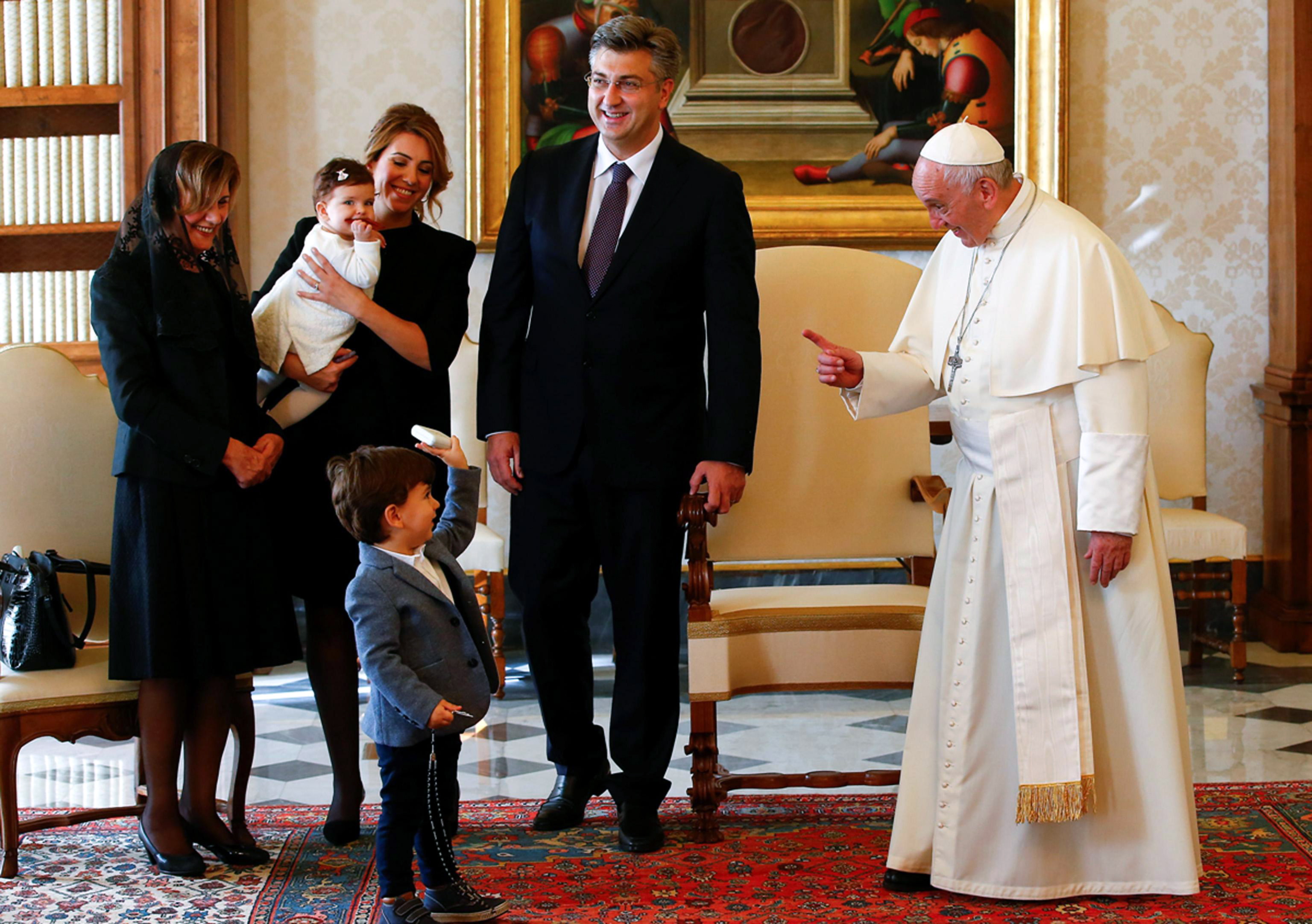 Vatican Pope receeives Croatia's Prime Minister
