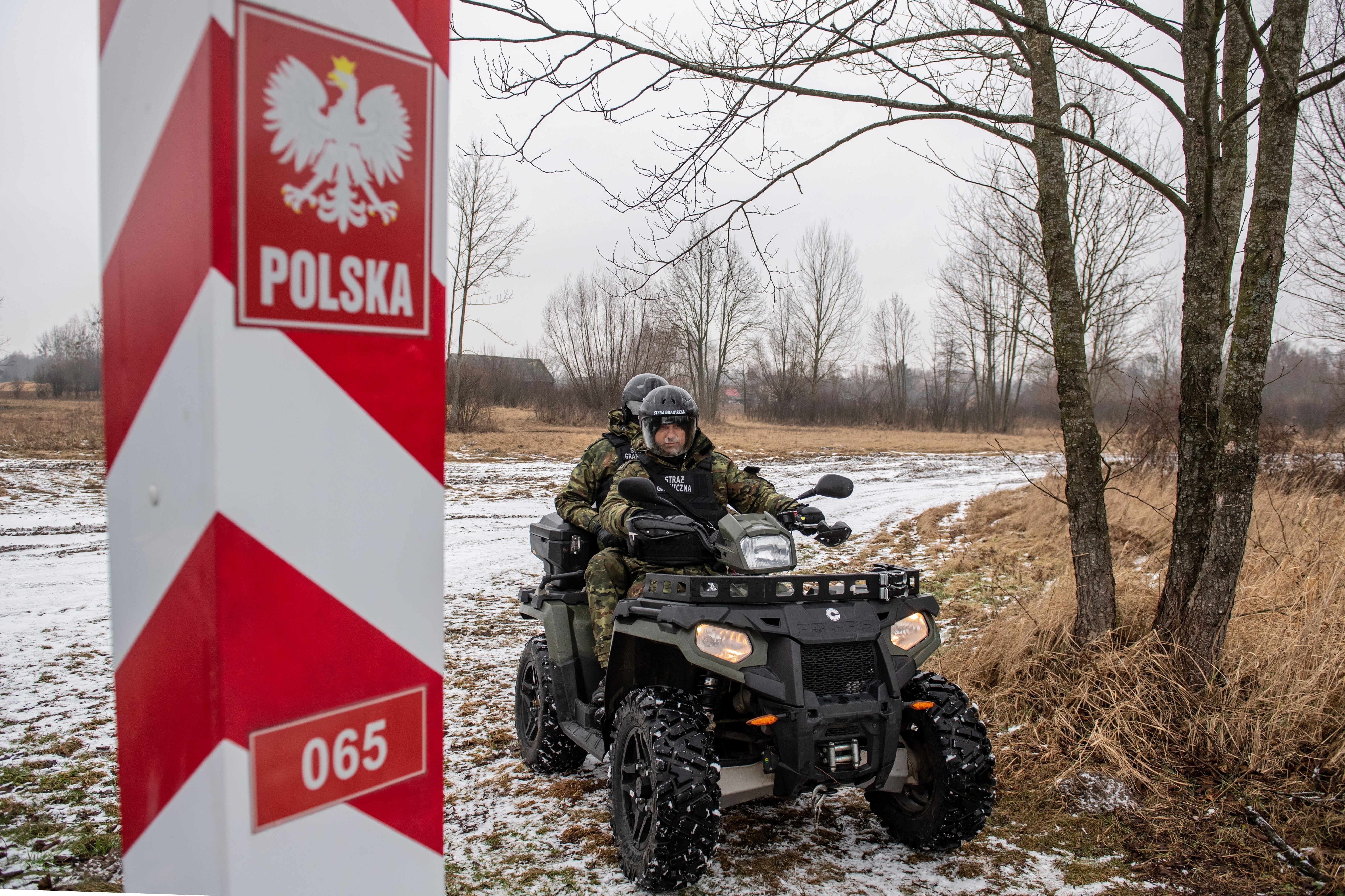 Polish Belarusian border on the Bug river