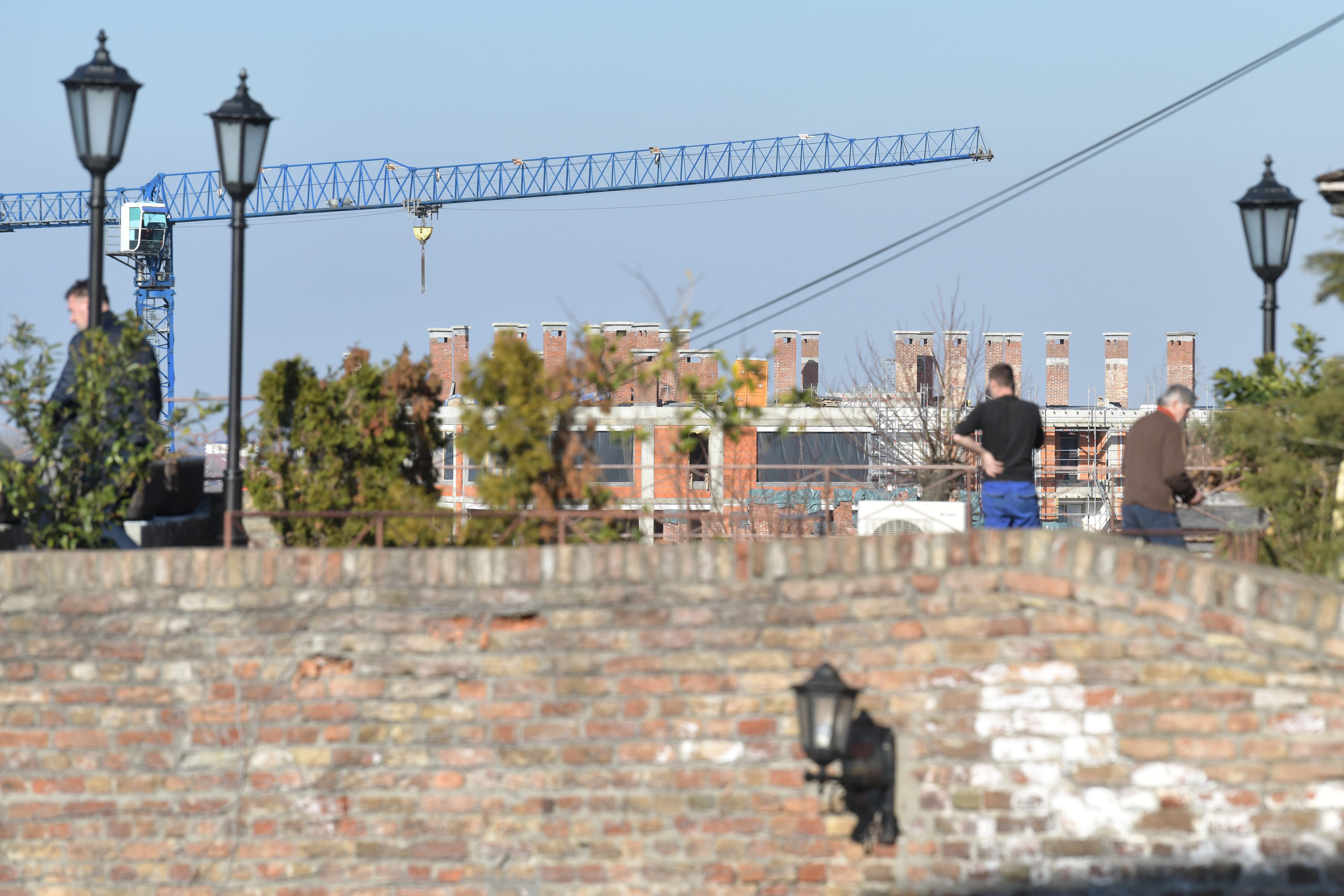 Beograd 11.02.2022. Pogled s Kalemegdana, zgrada, gradilište, građevina, gradjevina, Kalemegdan K distrikt k district  Foto: Goran Srdanov/Nova.rs