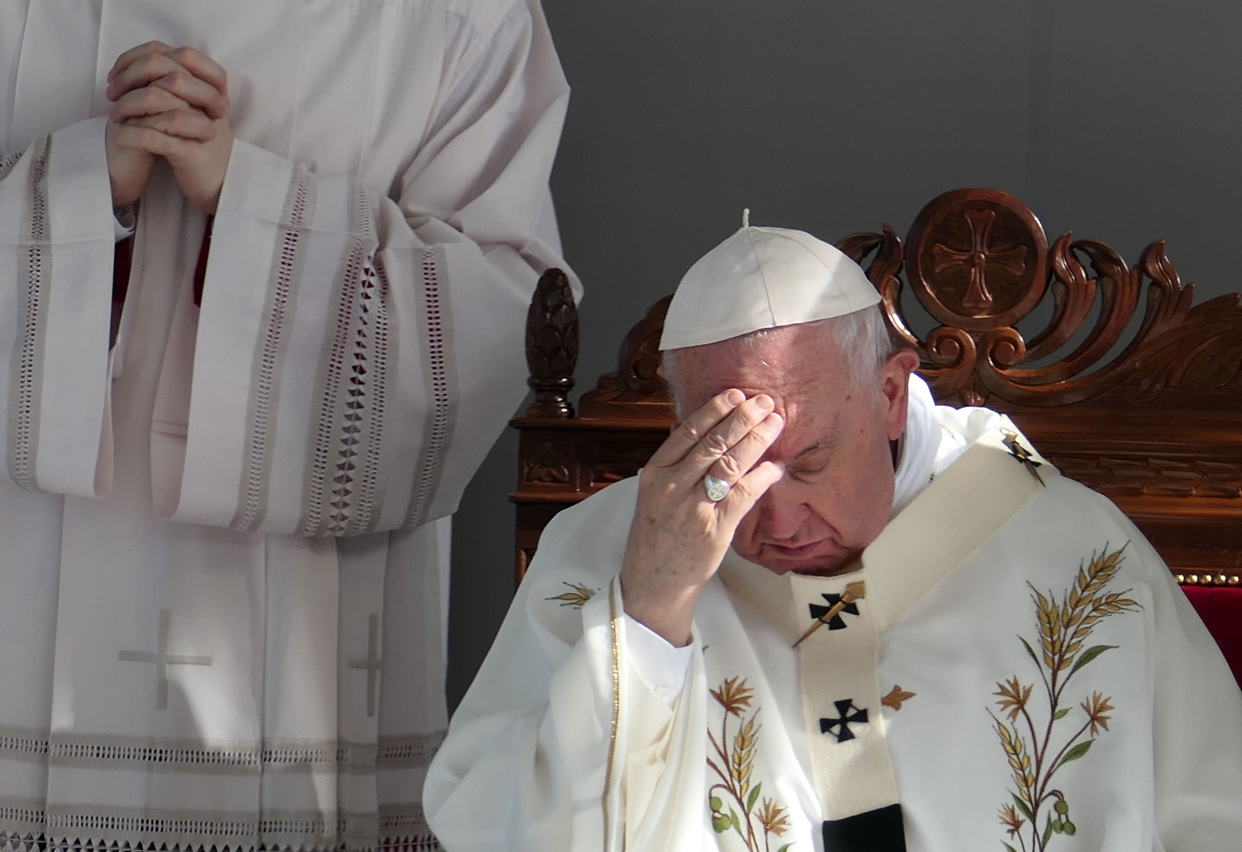 Pope Francis leads Holy Mass at GSP Stadium in Nicosia