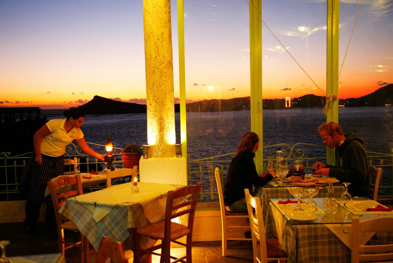 Aegan restaurant in Masouri, Kalymnos, Greece,