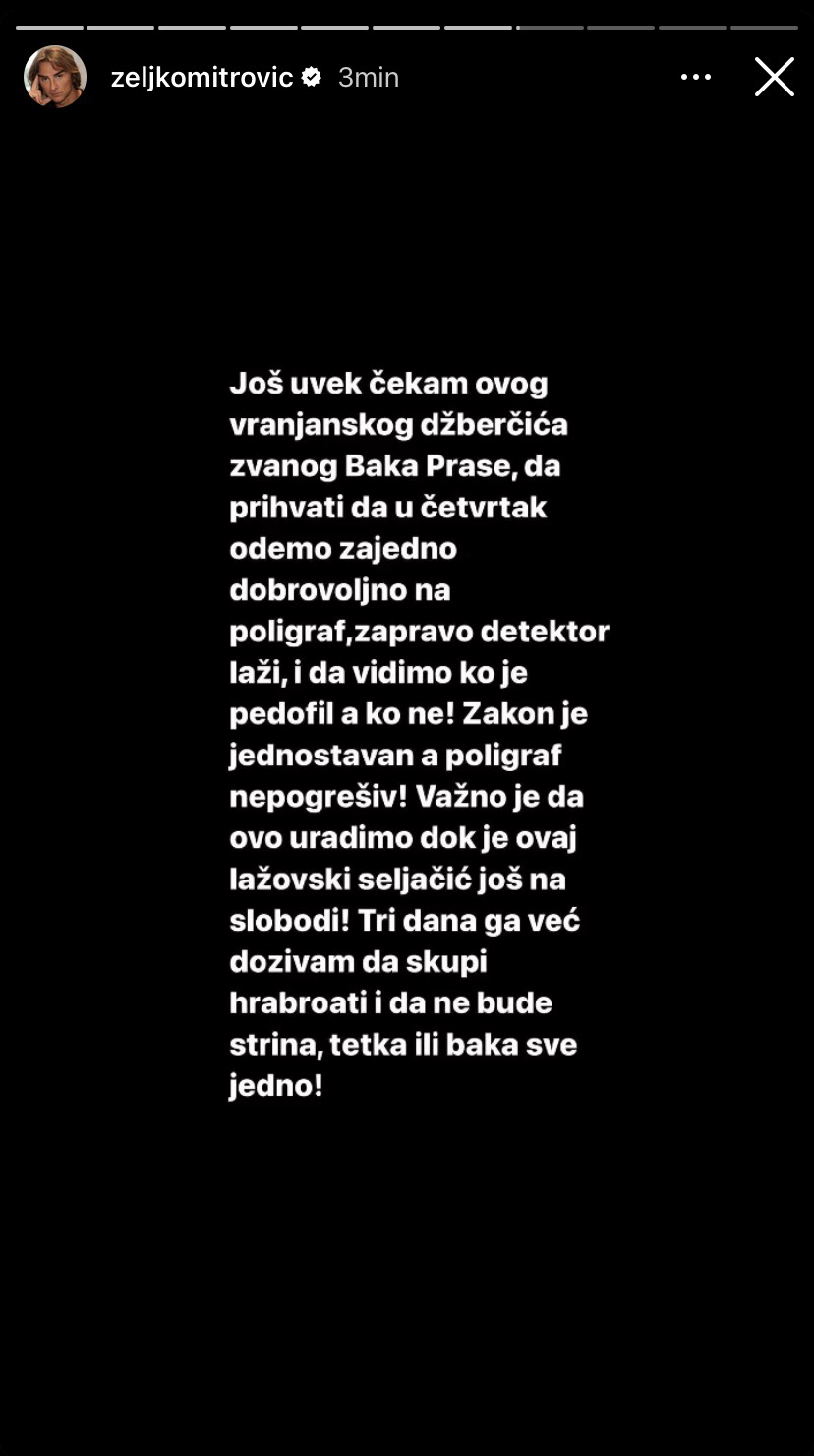 Željko Mitrović, instagram Foto: Instagram/zeljkomitrovic