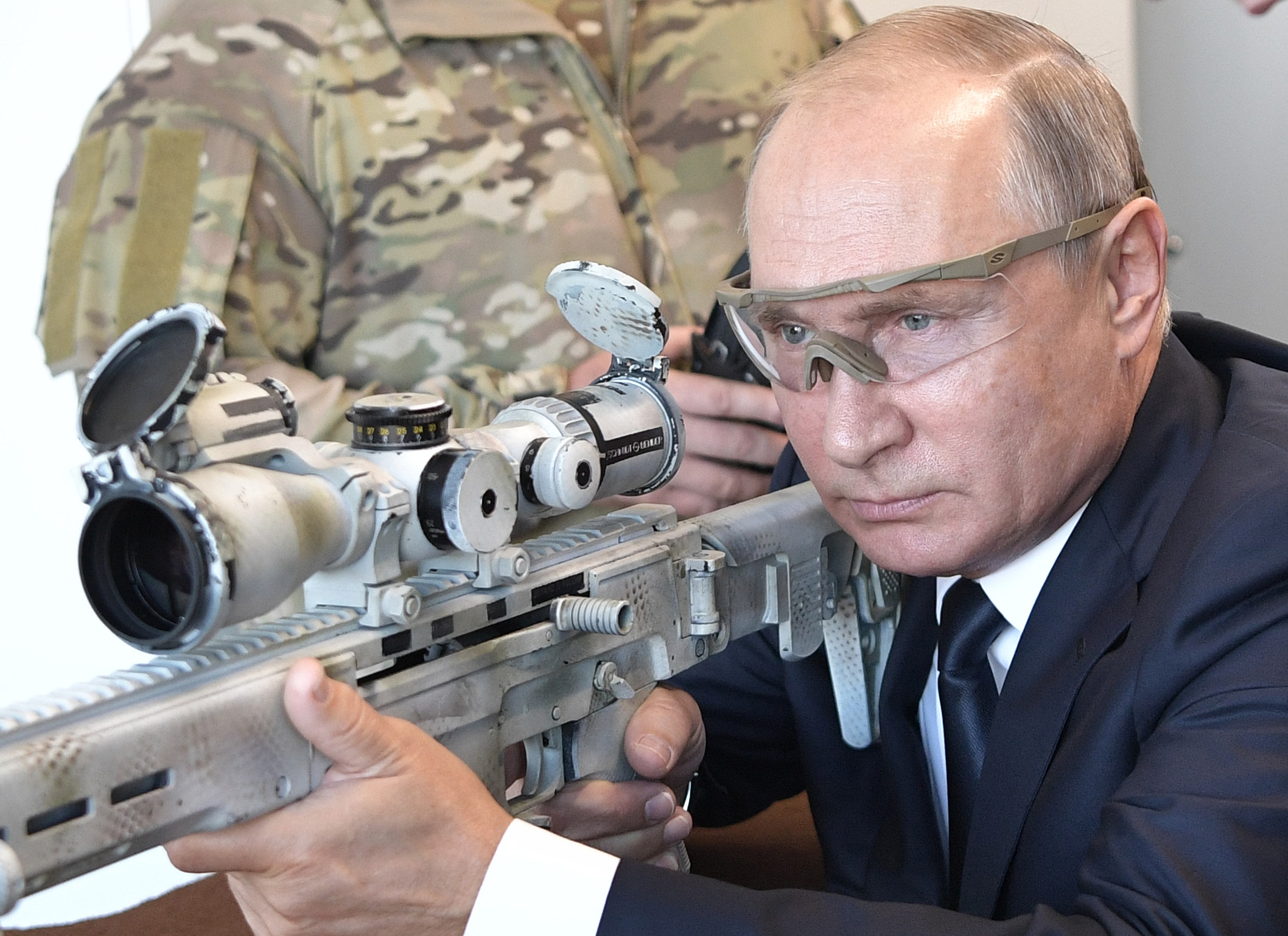 President Vladimir Putin visits Patriot park
