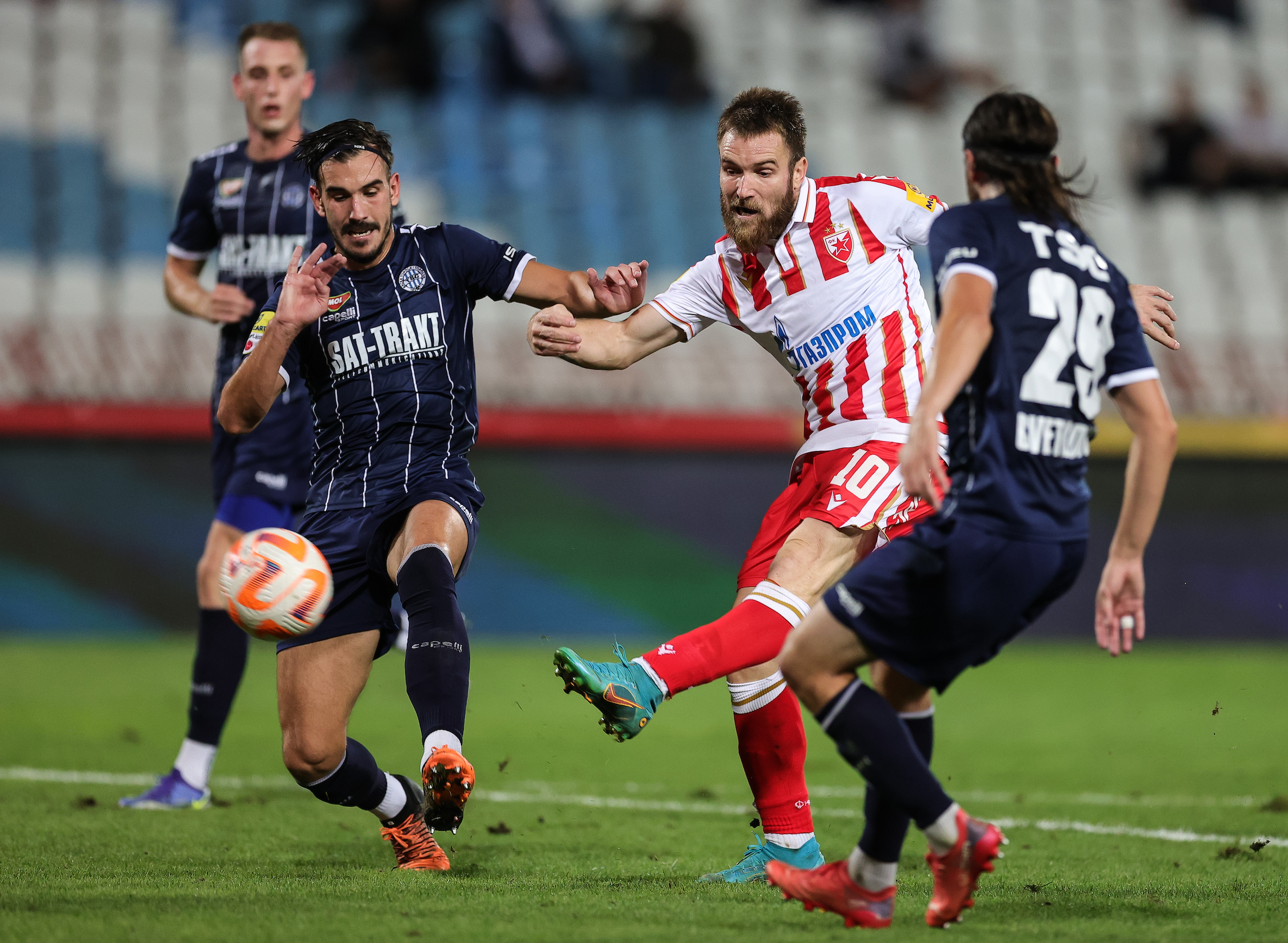 Crvena Zvezda v TSC, Mozzart Super Liga 2022/2023 at stadium Rajko Mitic on September 04, 2022 in Belgrade, Serbia. (Photo by Srdjan Stevanovic/Starsport.rs ©)