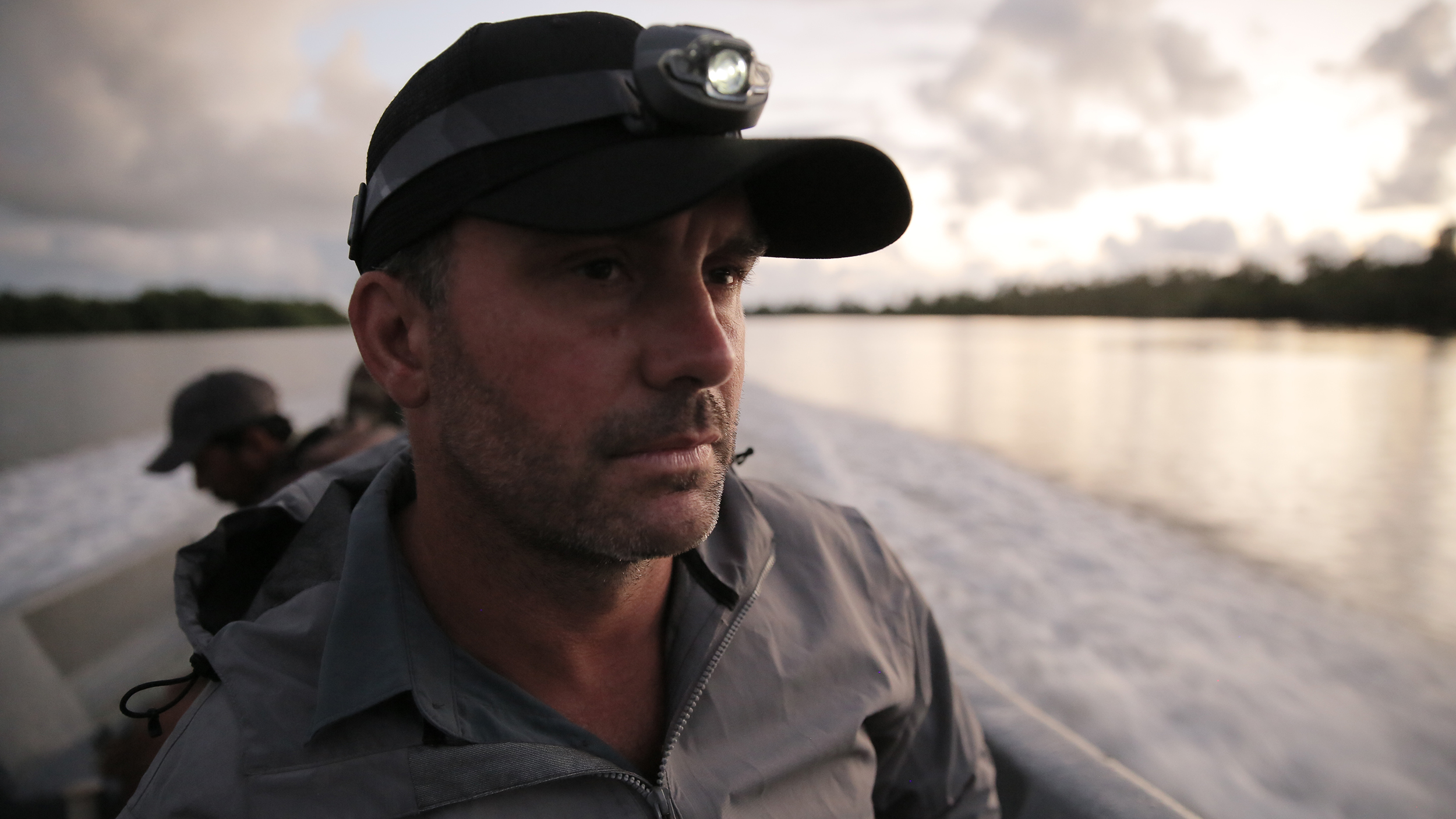 Cyril Chauquet on a jungle river of Nicaragua.