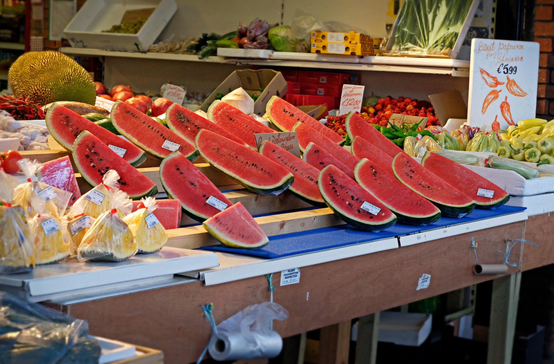 Moore St. Market Stall Watermelons Dublin Ireland Irish