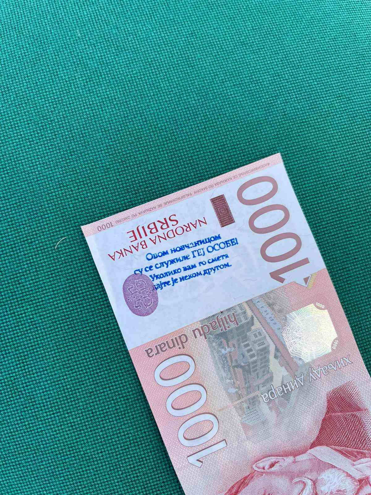 Novcanica, novac, dinari, gej osobe