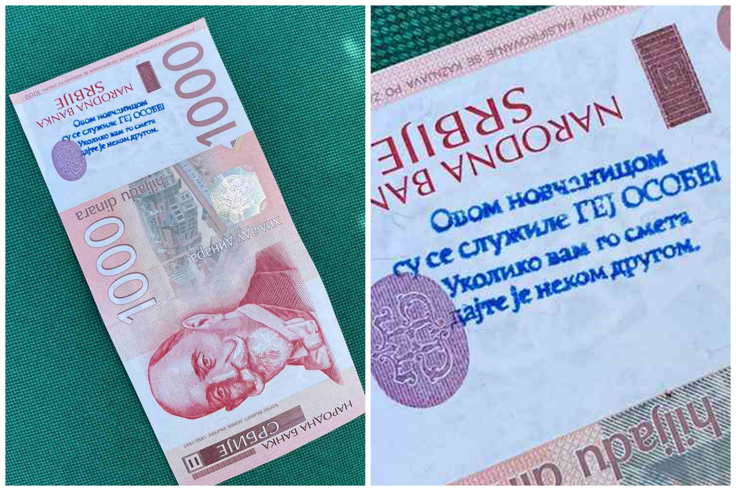 Novcanica, novac, dinari, gej osobe