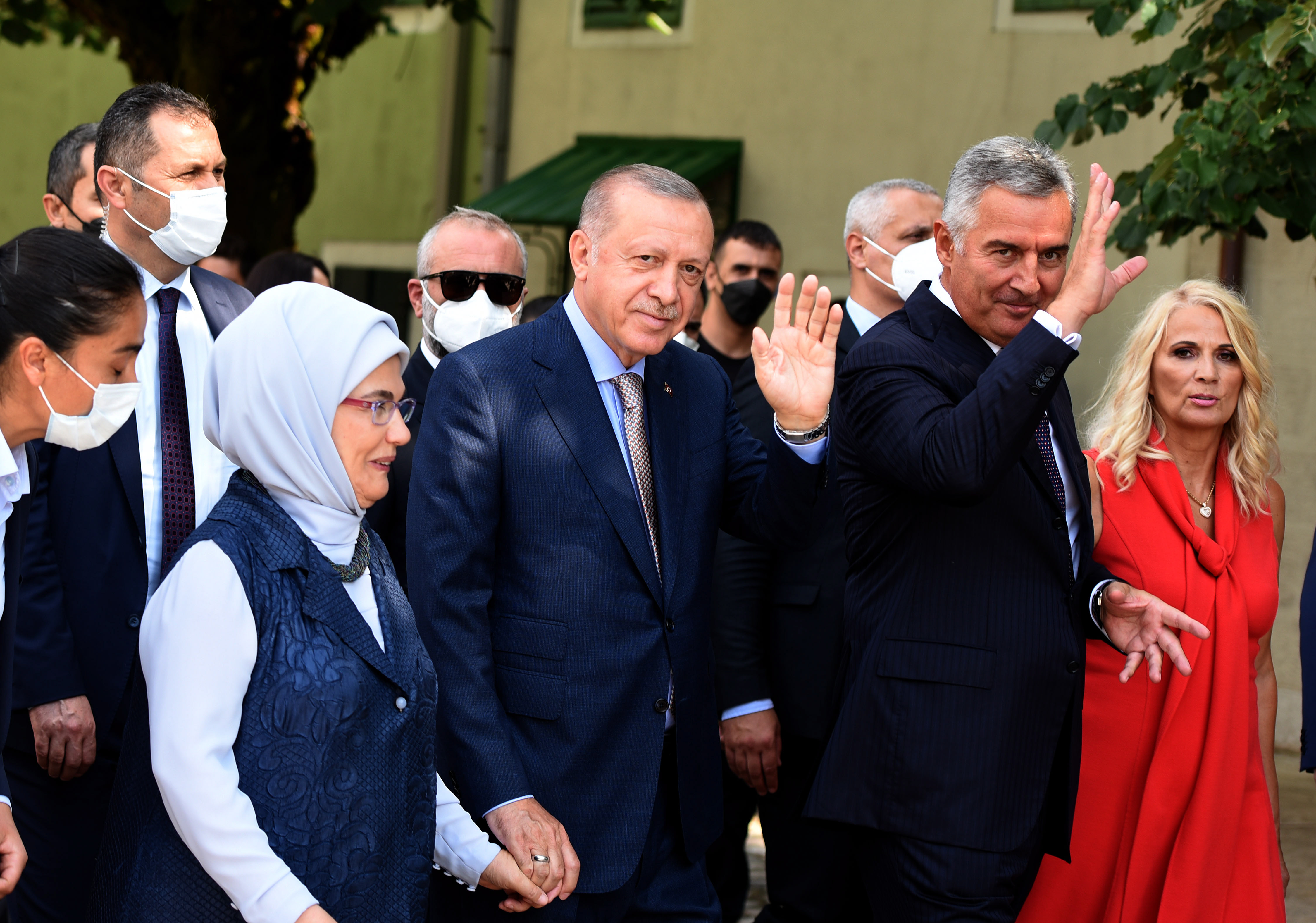 Turkish President Recep Tayyip Erdogan on official visit to Montenegro