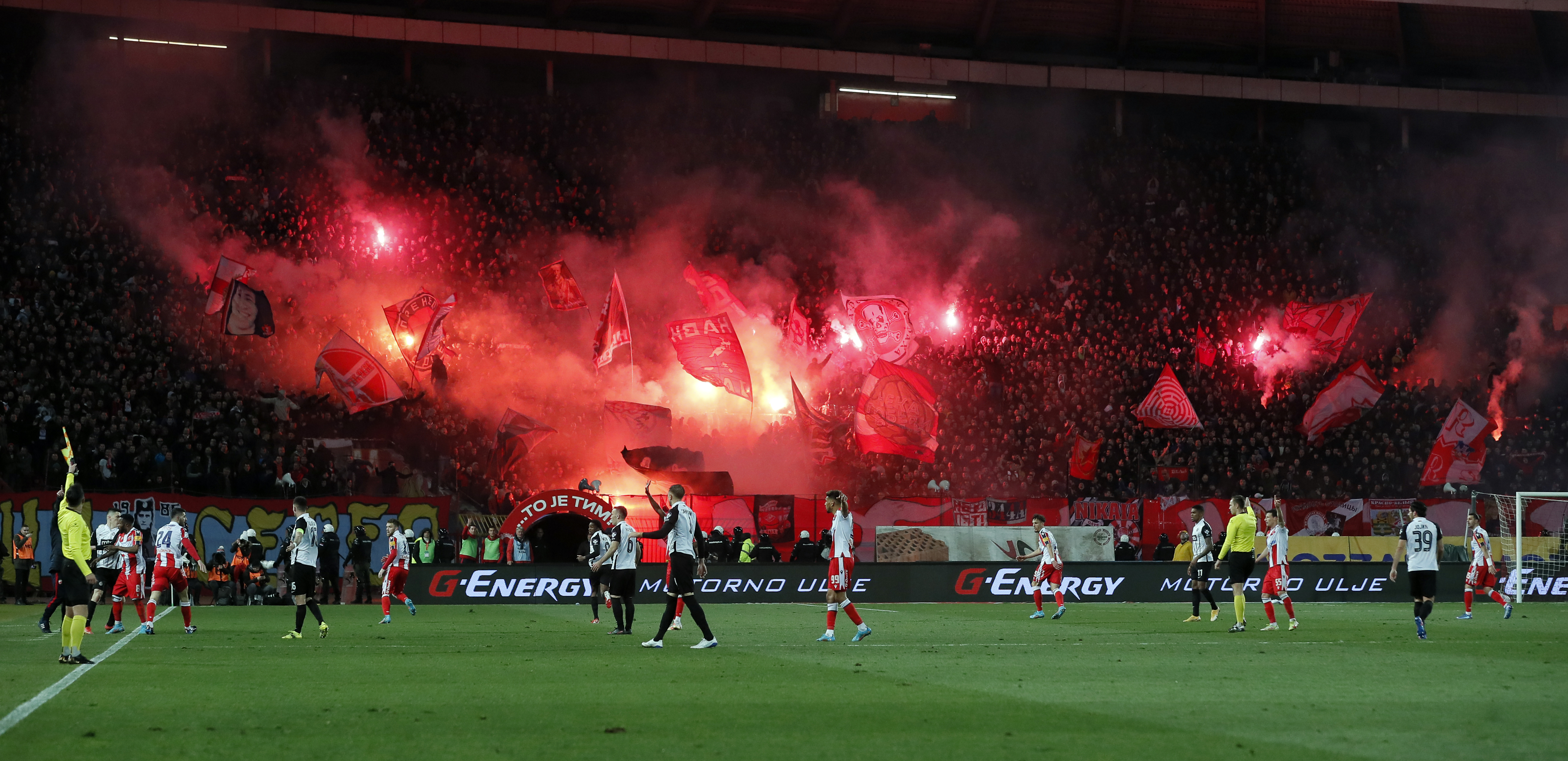 Superliga Srbije, derbi, Crvena Zvezda - Partizan Beograd, Srbija 27.2.2022.
