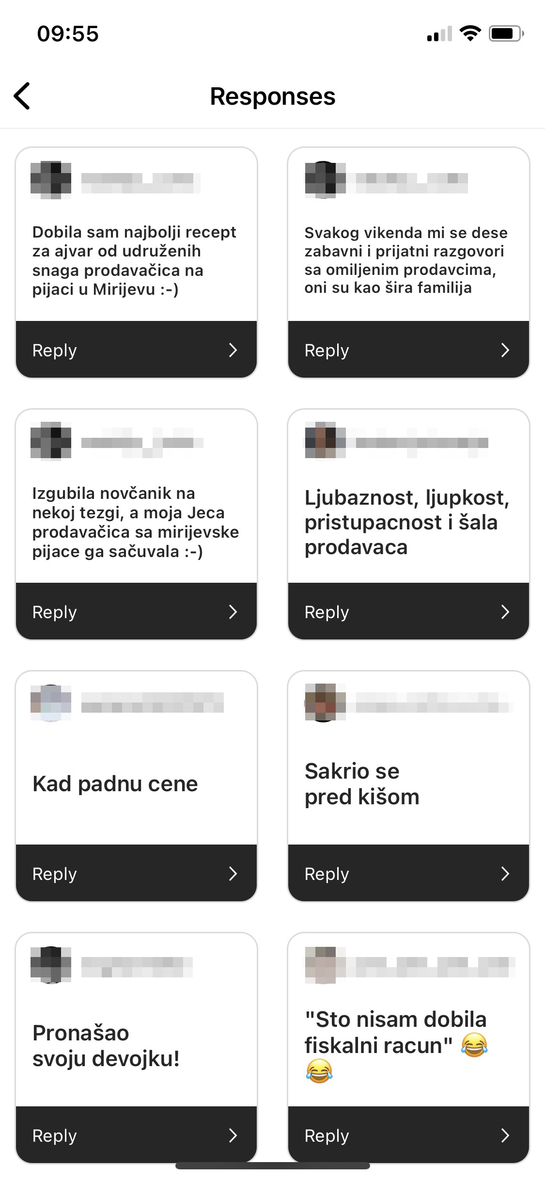 anketa, odgovori, Šta je najbolje što vam se desilo na pijaci?