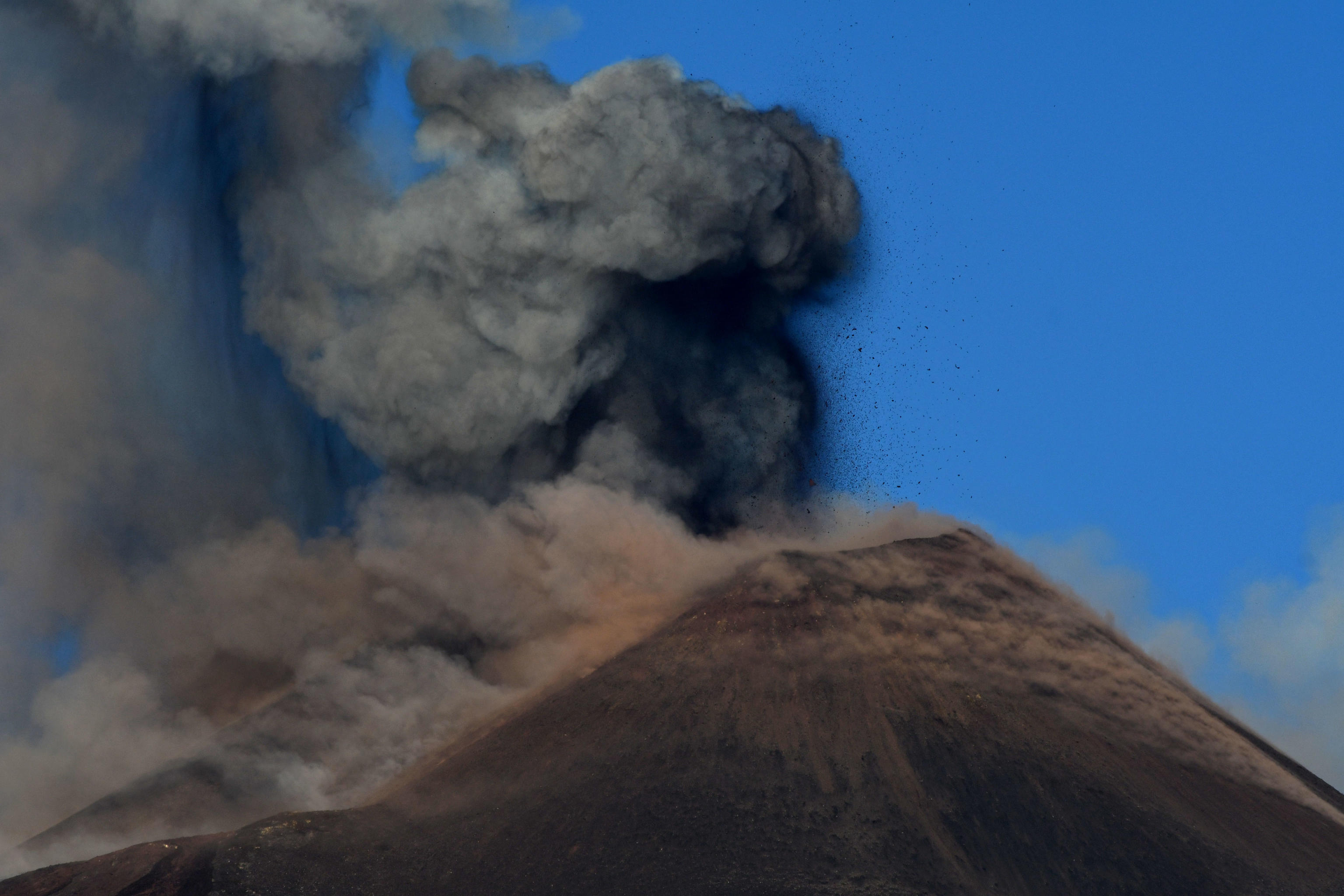 Mount Etna volcano erupts
