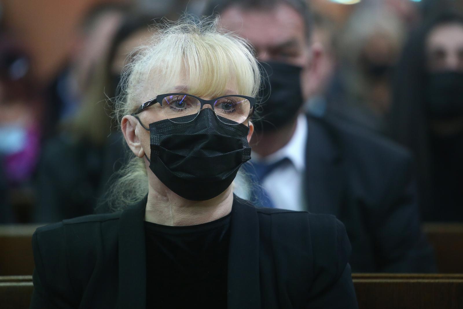 03.03.2021., Zagreb - U crkvi Majke Bozje Lurdske sluzena je misa zadusnica za preminulog gradonacelnika Milana Bandica. Vesna Bandic.rPhoto: Matija Habljak/PIXSELL
