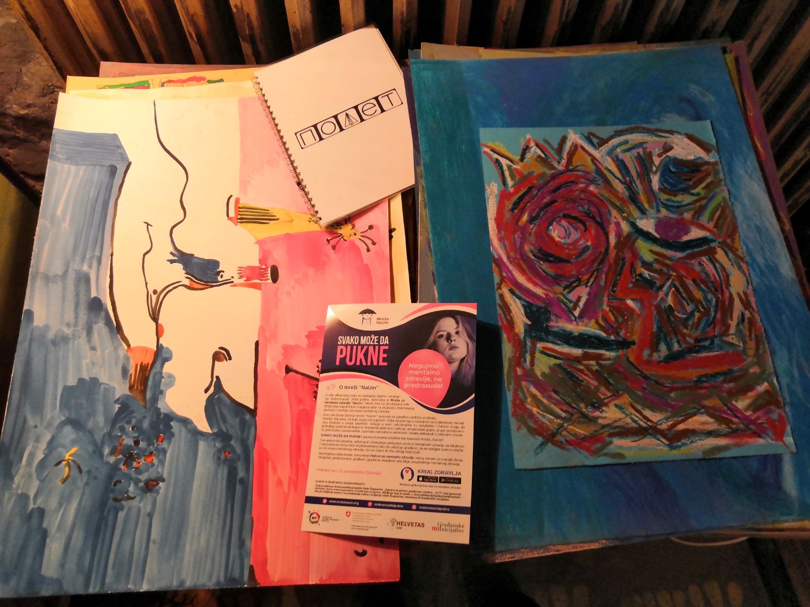 Prodajna izložba slika čiji su autori korisnici psihijatrijskih usluga, Galerija Polet, Udruženje gradjana Videa Foto: Udruženje građana Videa/Umetnička Galerija Polet/Promo