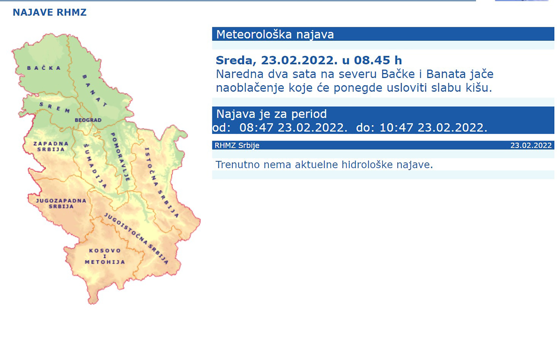 Meteorološka najava, prognoza