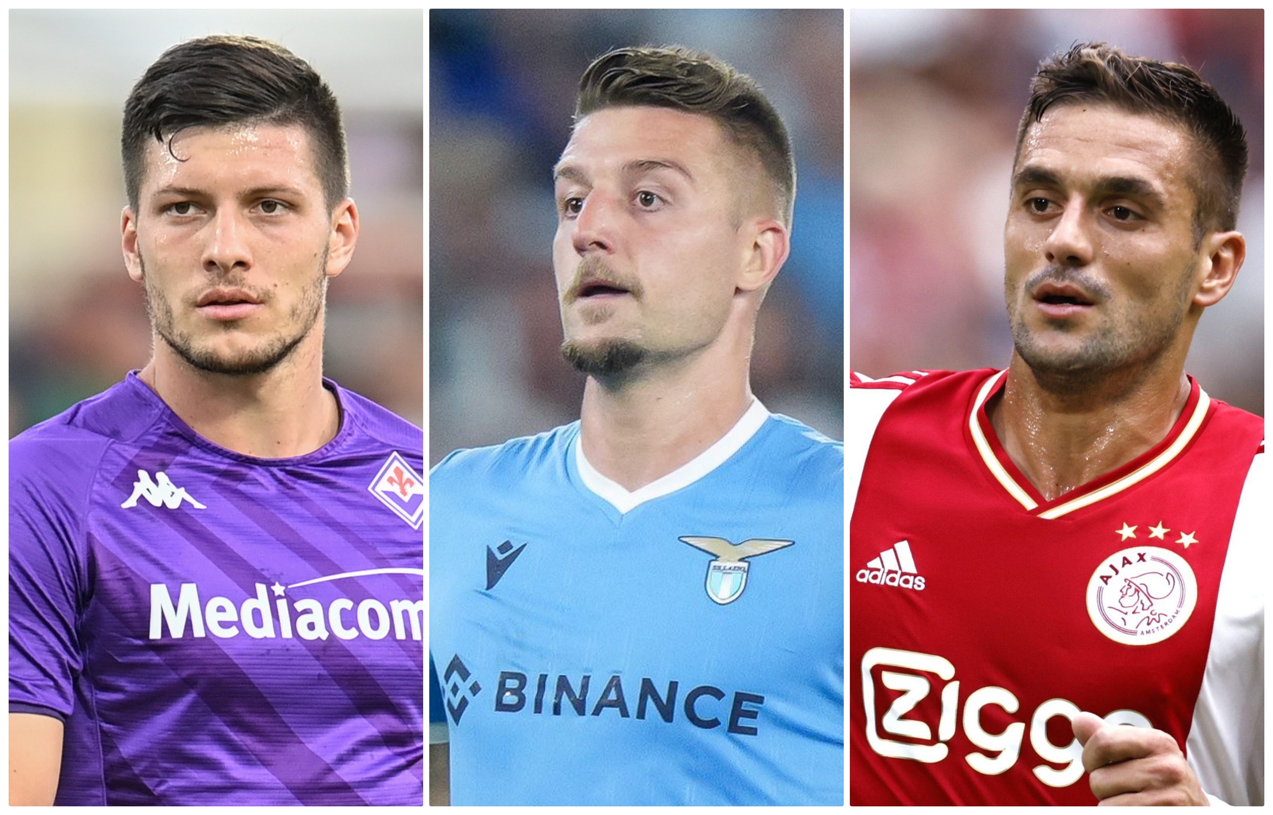 kombo Luka Jović (Fjorentina), Sergej Miliković Savić (Lacio) i Dušan Tadić (Ajaks)