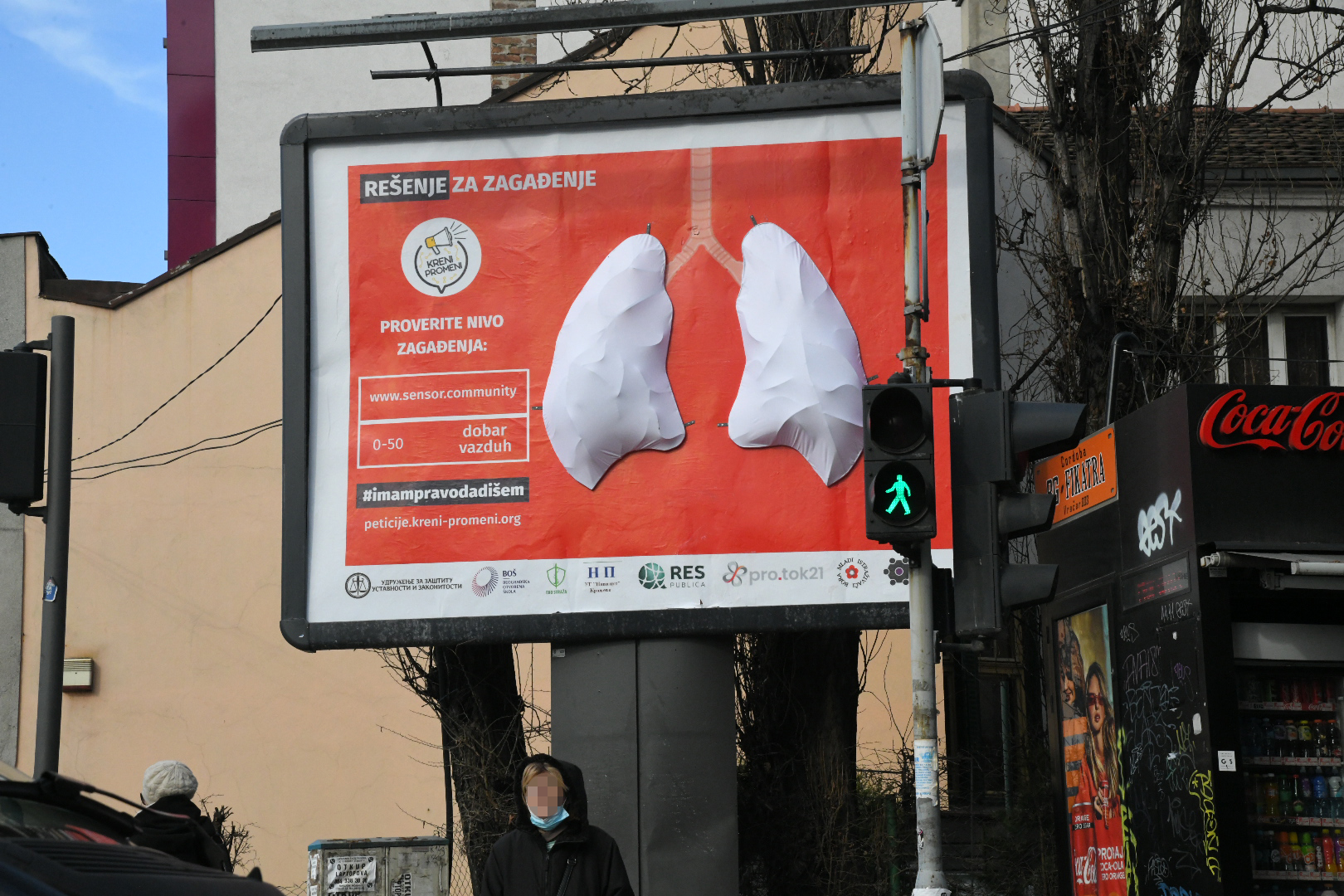 Beograd 25.03.2021. Pluća, bilbord, Rešenje za zagađenje Foto: Nemanja Jovanović/Nova.rs