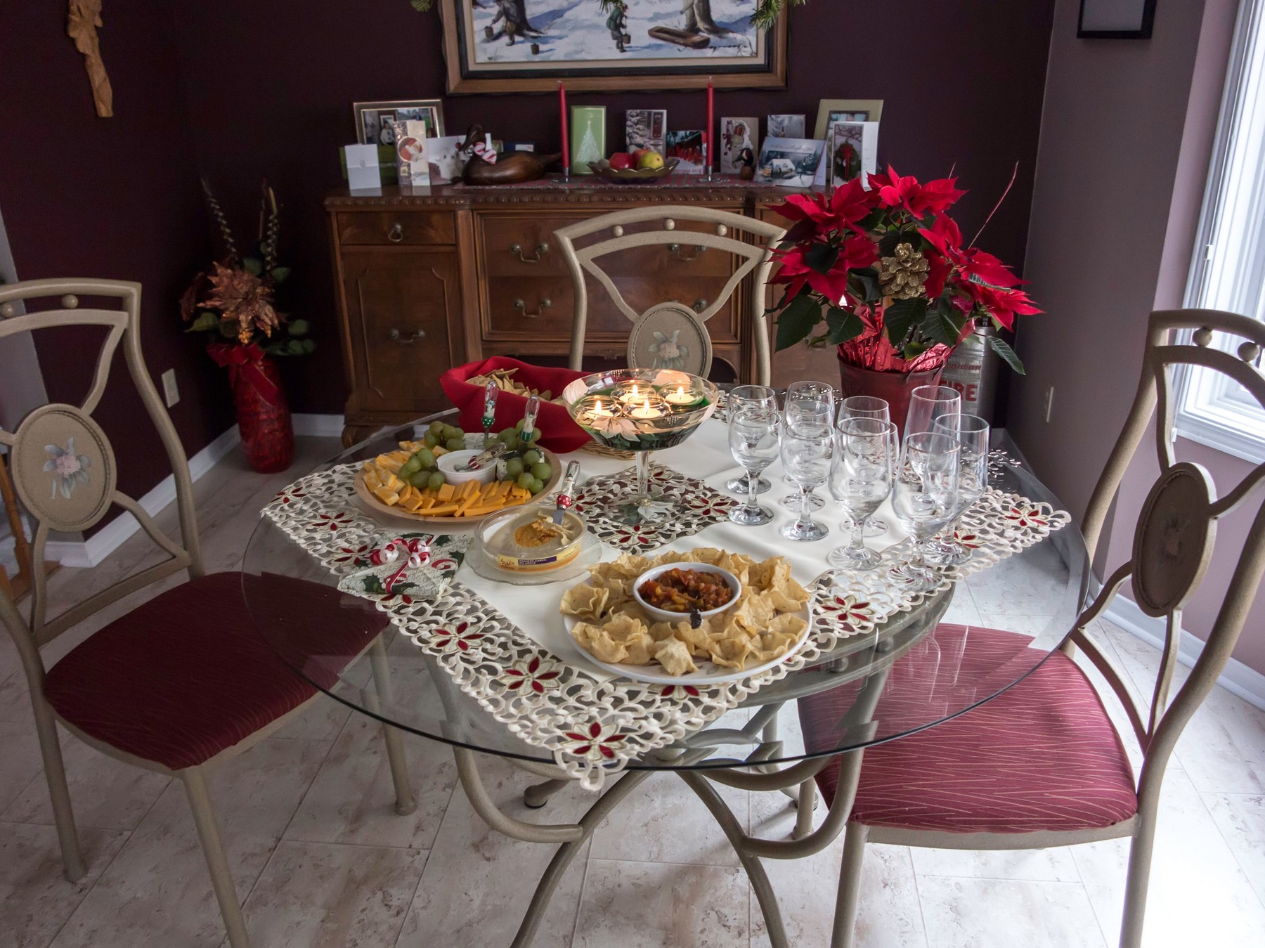 Festive Christmas Table Setting for Christmas Dinner