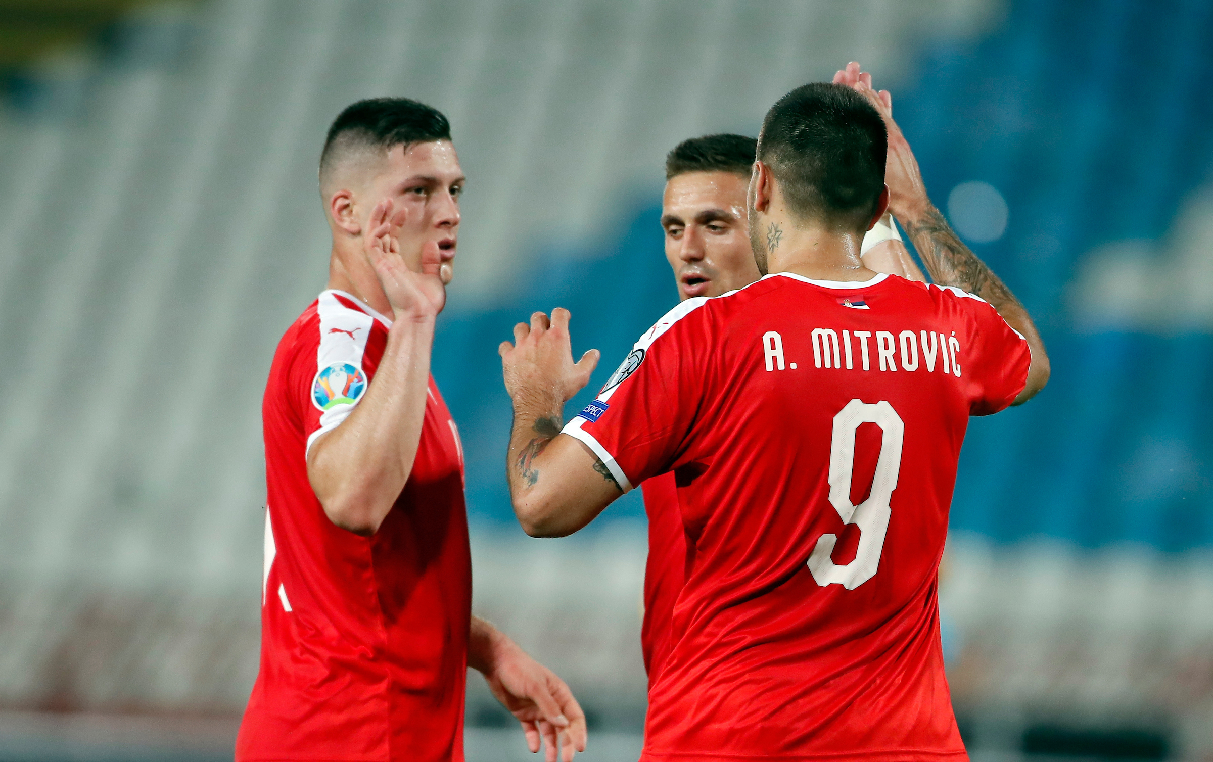 Aleksandar Mitrovic Luka Jovic  Kvalifikacije UEFA European Championship 2020, qualifying round, Serbia - Lithuania, Srbija - Litvanija Beograd, Srbija 10.6.2019. (credit image &amp; photo: Pedja Milosavljevic / STARSPORT)