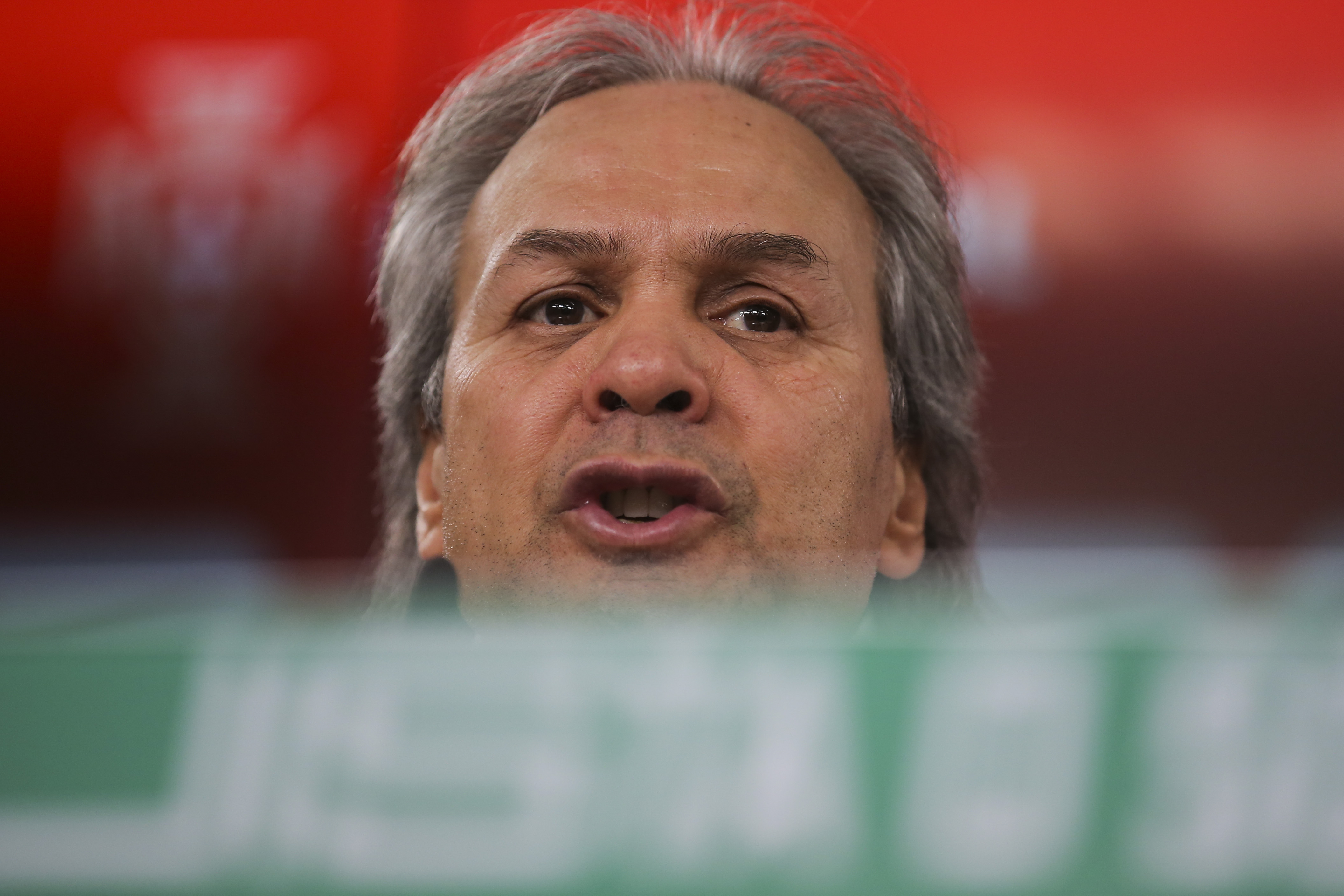 epa06789498 Algeria's national soccer team head coach Rabah Madjer attends a press coonference at Luz Stadium in Lisbon, Portugal, 06 June 2018. Algeria will face Portugal in a soccer friendly match on 07 June 2018.  EPA-EFE/JOSE SENA GOULAO
