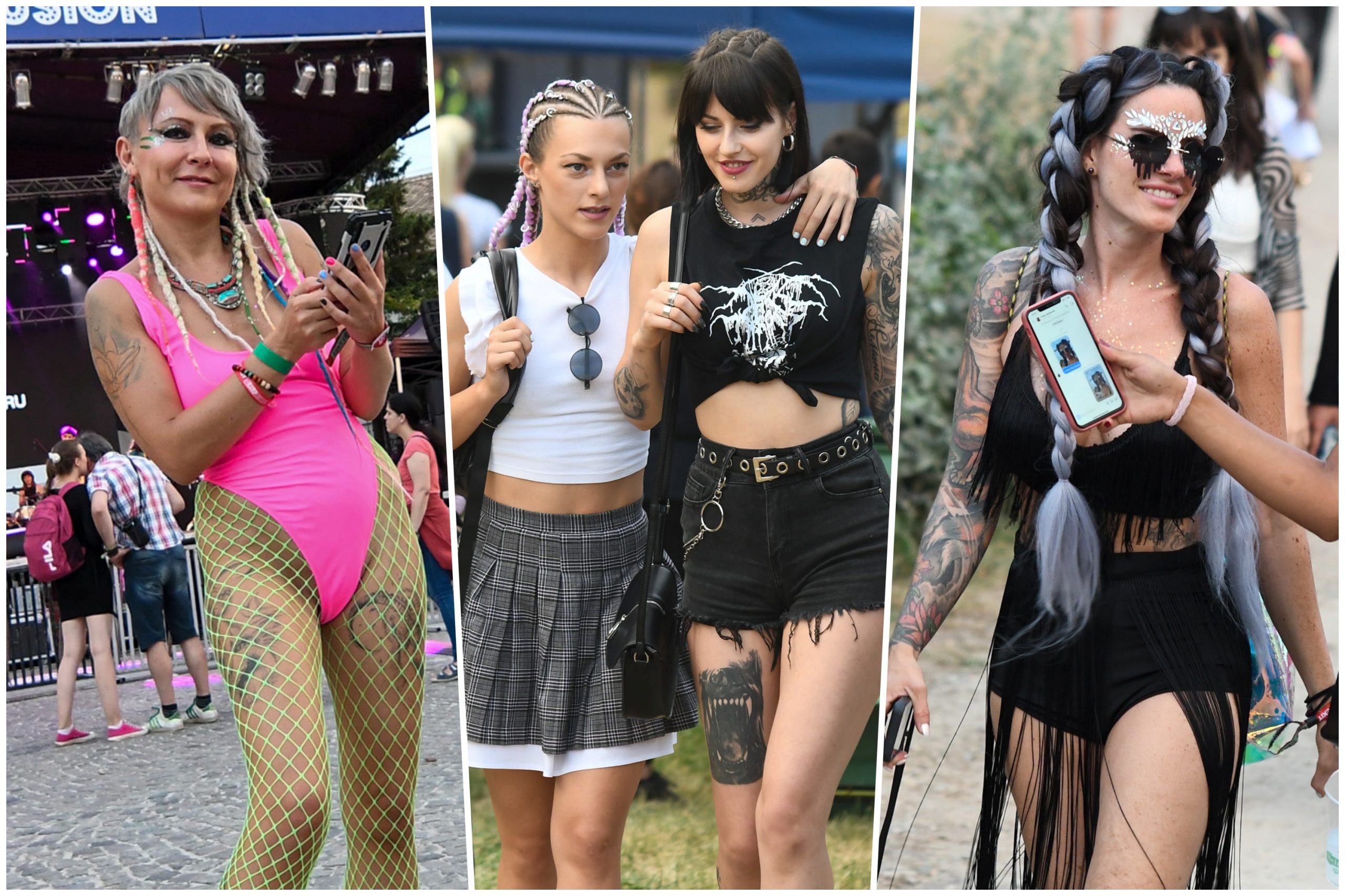 Novi Sad 09.07.2022 Egzitovci. Posetioci festivala Exit oblacenje moda publika. Muzički festival Exit, Egzit, moda, oblačnje, exit style, kombo Foto: Nenad Mihajlović/Nova.rs