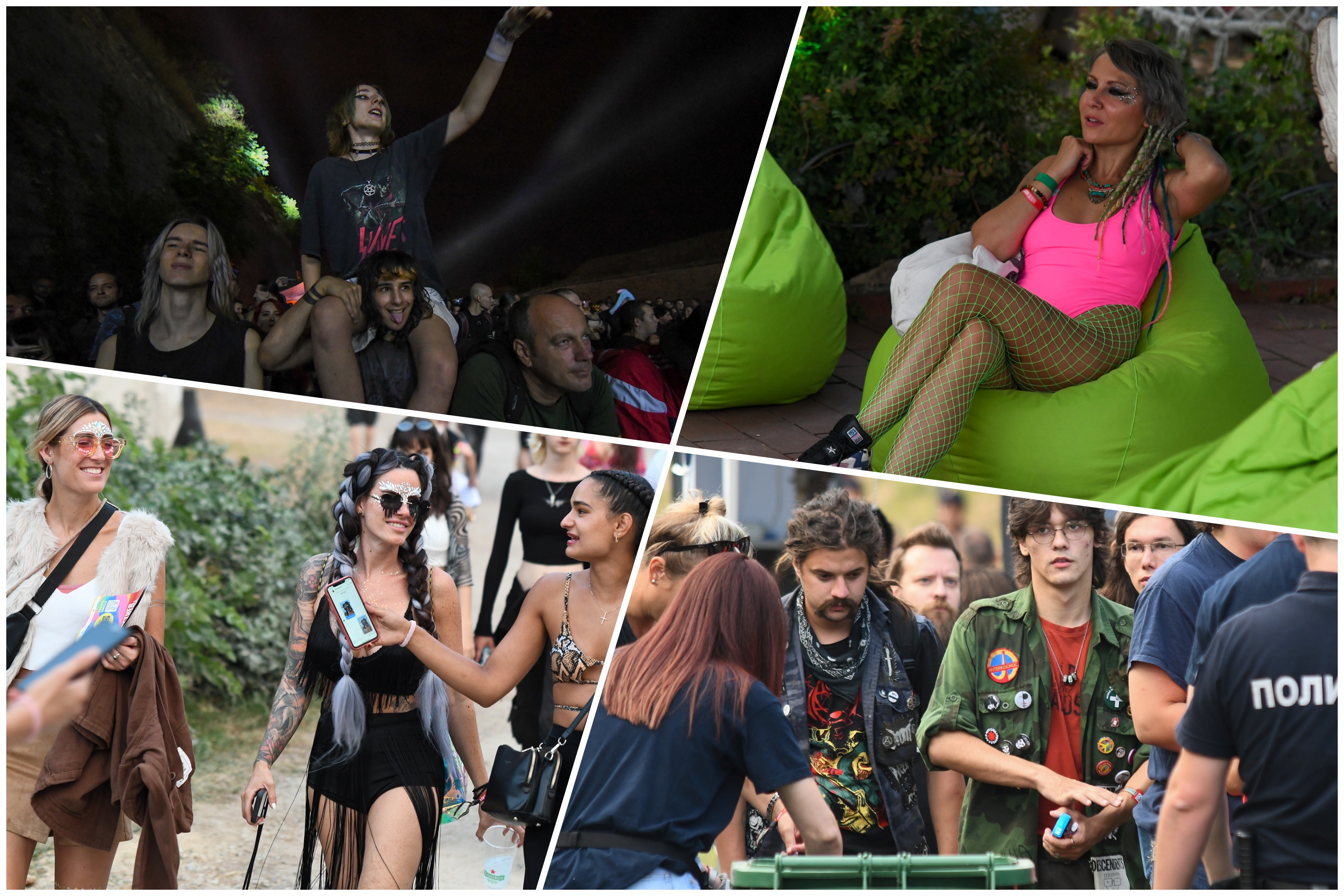 Novi Sad 09.07.2022 Egzitovci. Posetioci festivala Exit oblacenje moda publika. Muzički festival Exit, Egzit, moda, oblačnje, exit style, kombo Foto: Nenad Mihajlović/Nova.rs