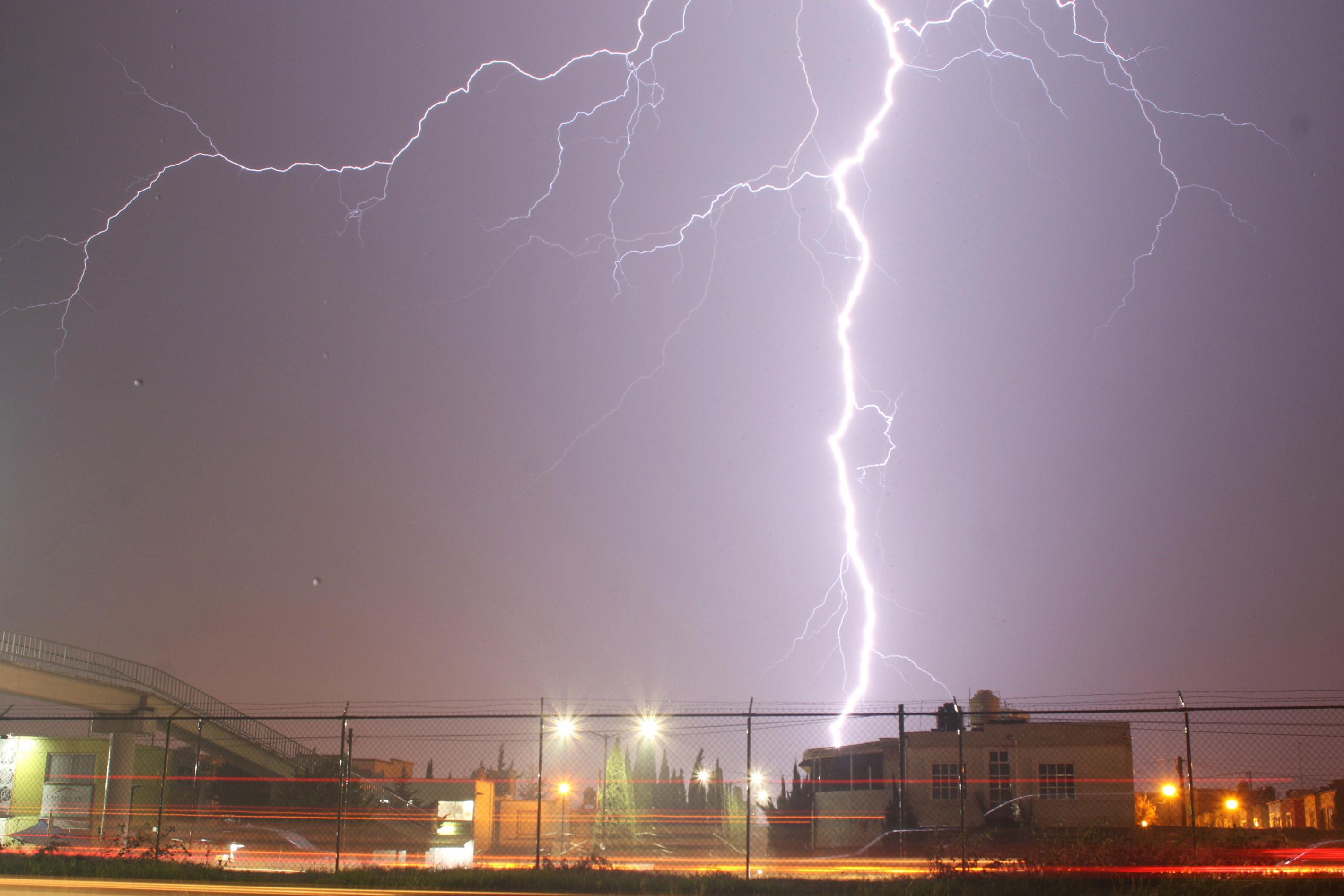 Electrical storm in the central Mexican state of Hidalgo