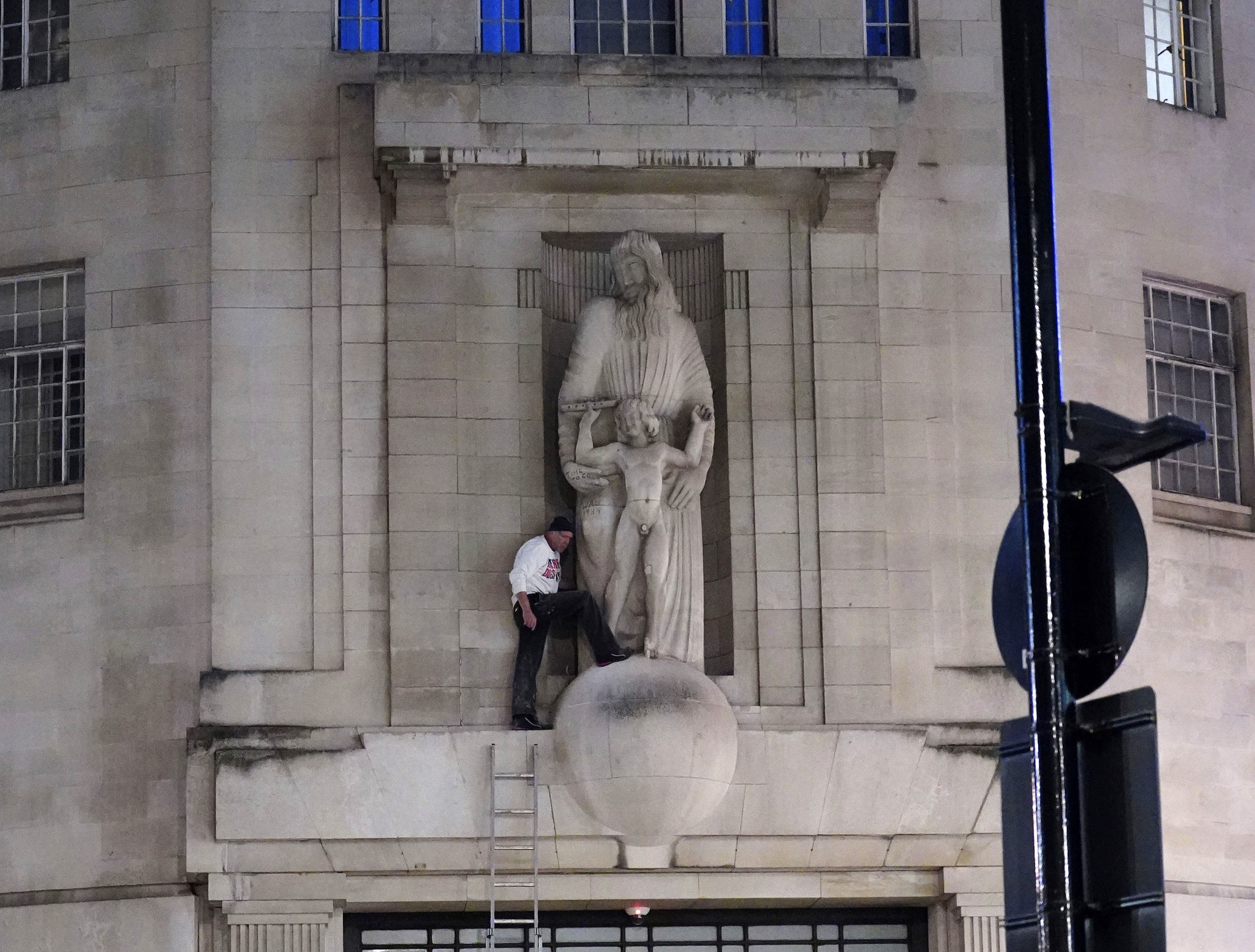 Britain Sculpture Vandalized