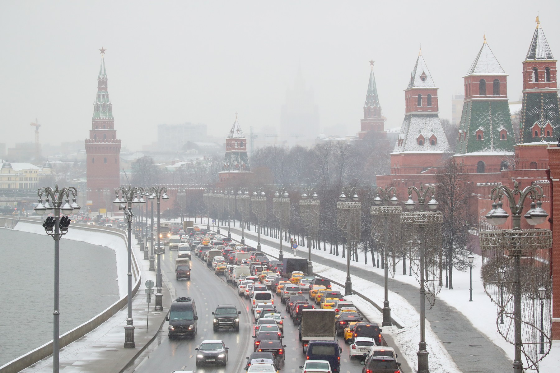 Snowfall in Moscow