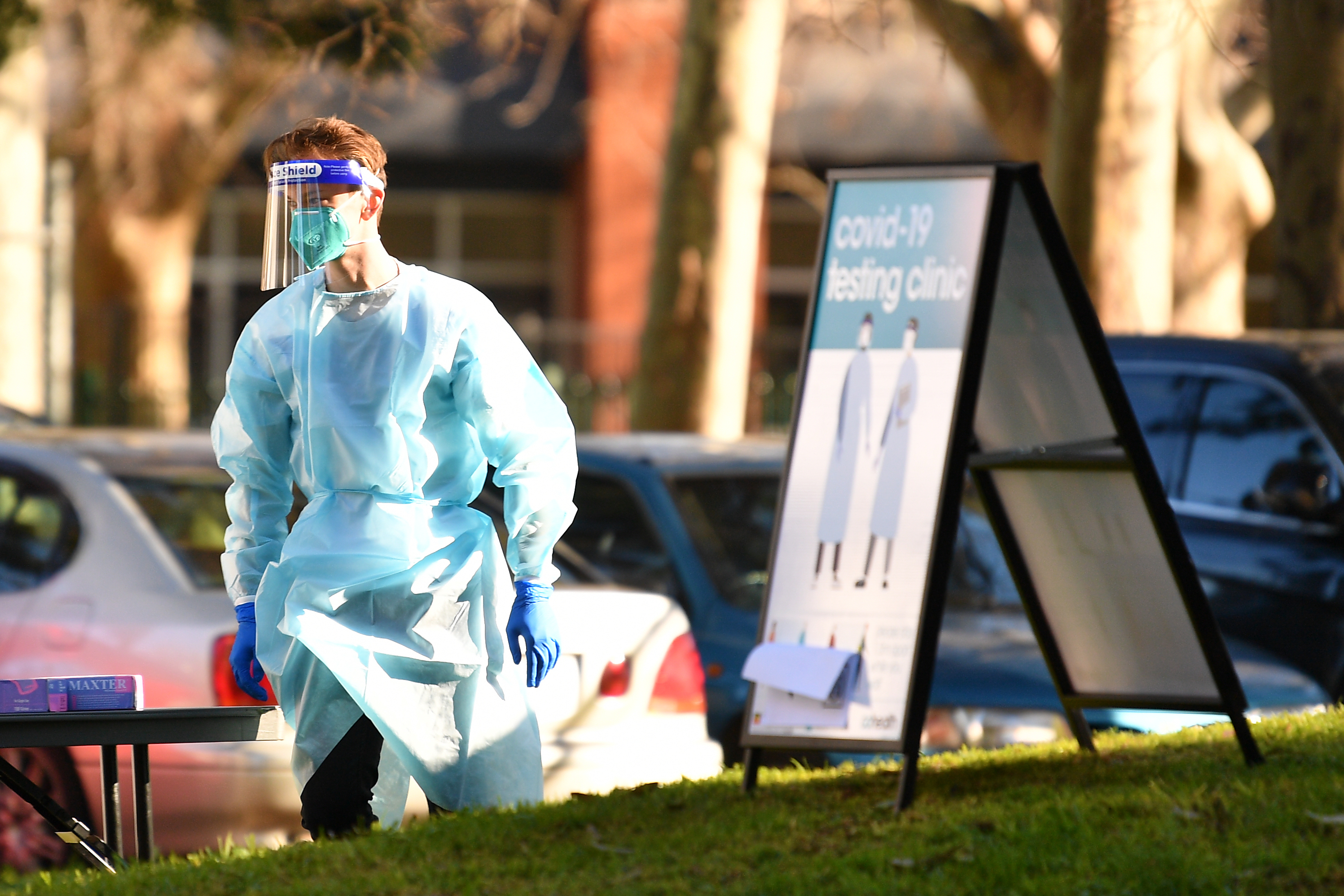 Australija koronavirus karantin,Covid-19 testing facility in Melbourne