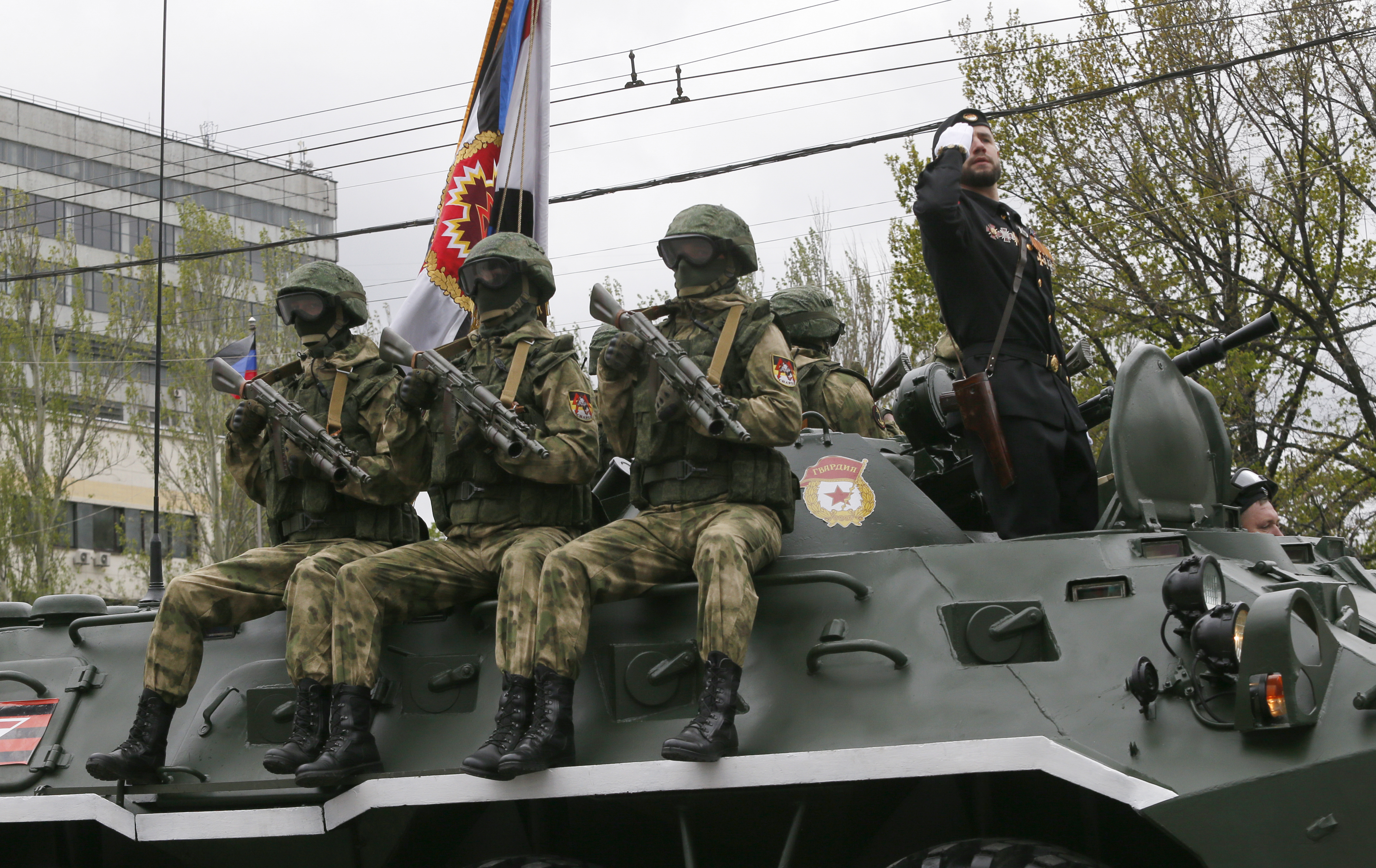 Victory Day parade in Donetsk.