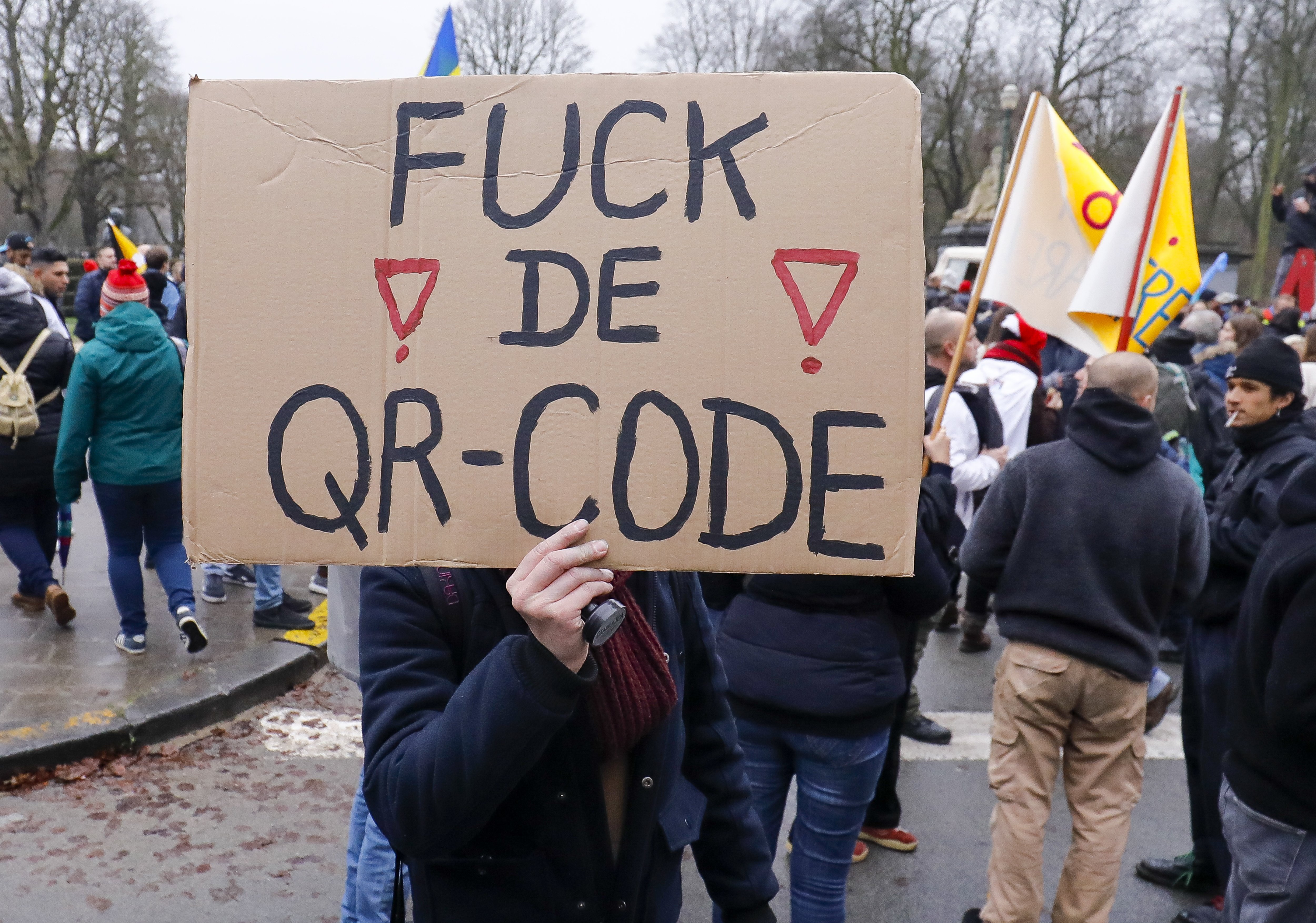 Demonstration against Covid-19 restrictions in Belgium