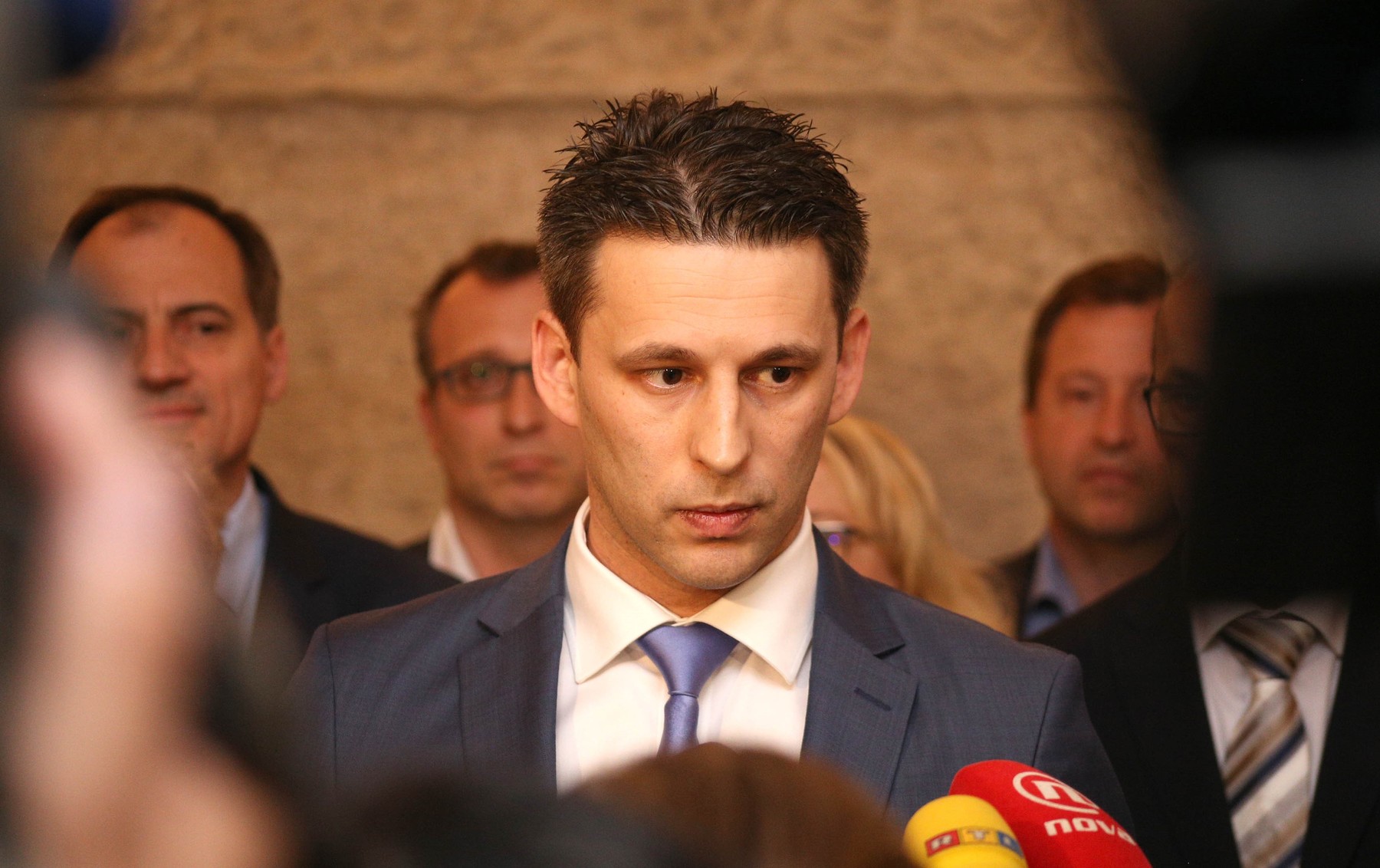 MOST leader Bozo Petrov's press conference