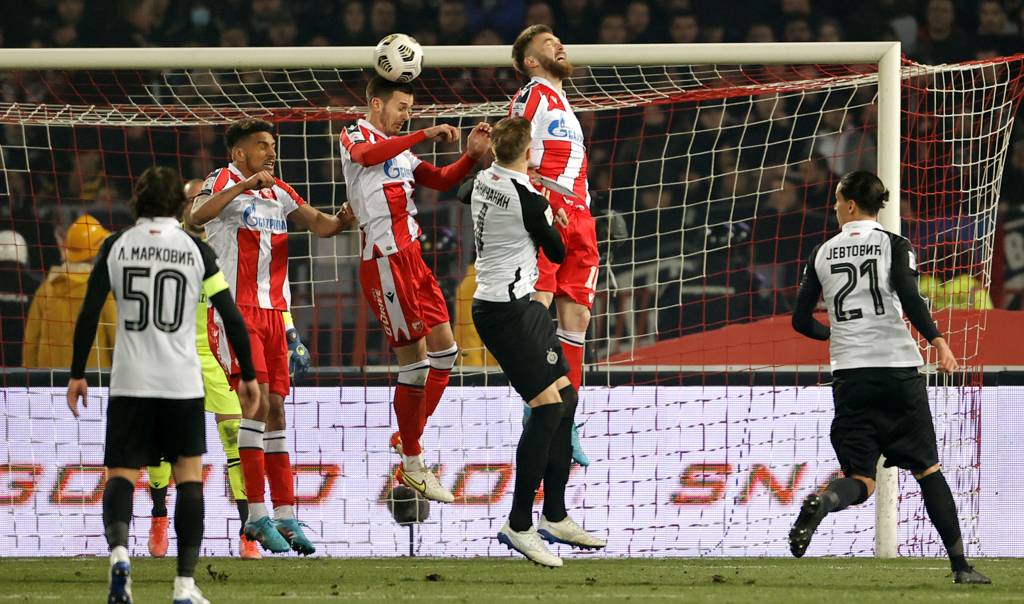 Superliga Srbije, derbi, Crvena Zvezda - Partizan Beograd, Srbija 27.2.2022.