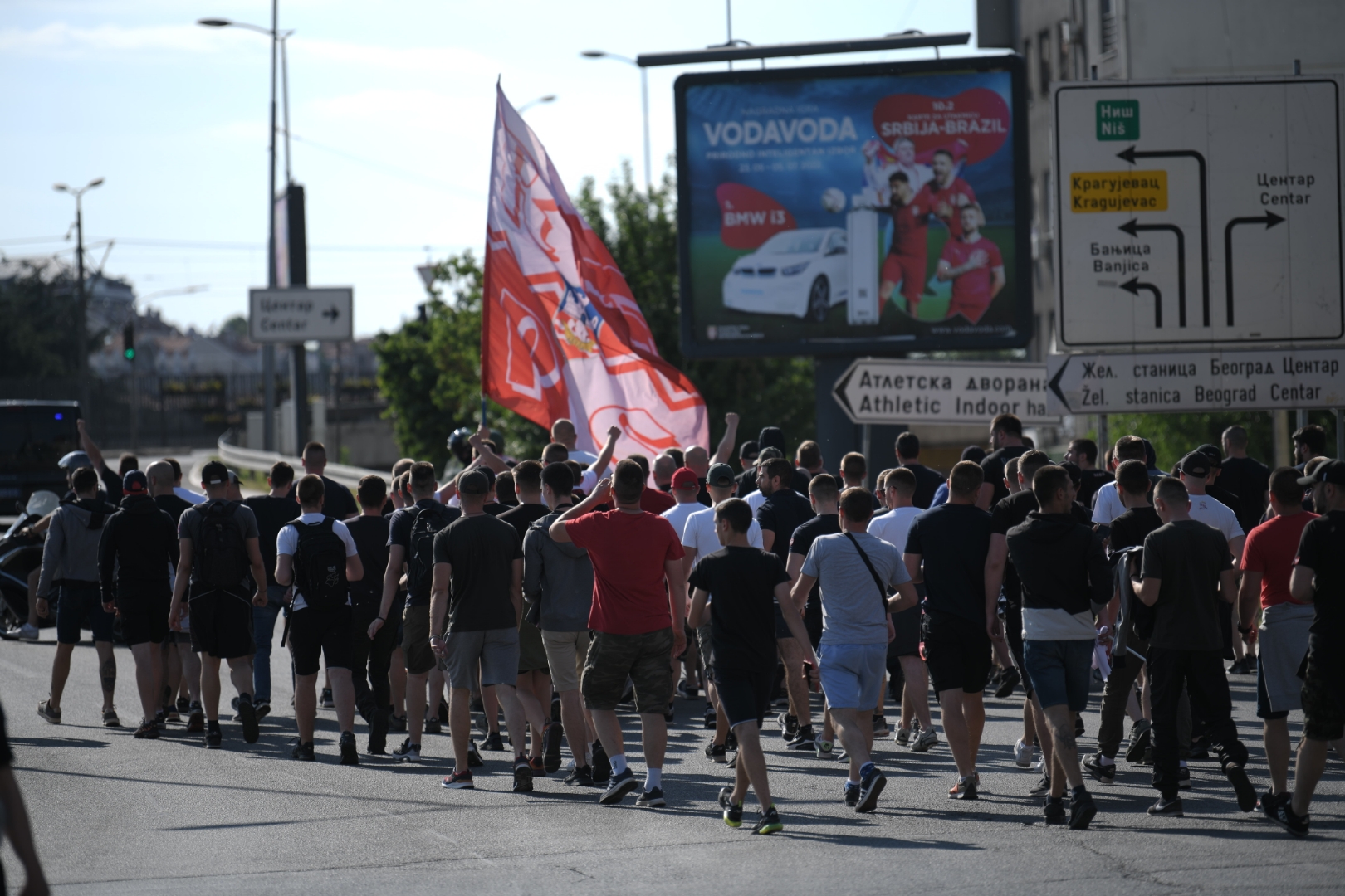 Beograd 22.05.2022. Navijači, fudbal, zvezdini navijači, policija Foto: Dragan Mujan/Nova.rs