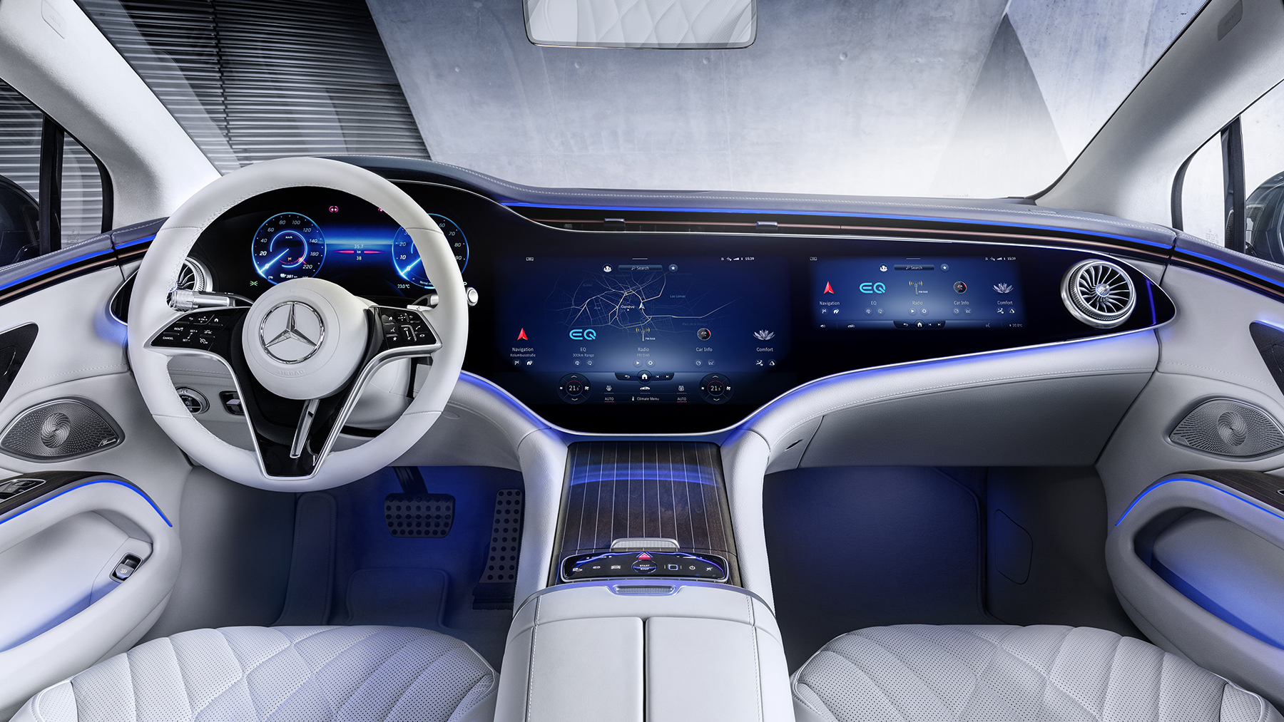 Mercedes-EQ, EQS, Interieur, MBUX Hyperscreen 

Mercedes-EQ, EQS, Interior, MBUX Hyperscreen