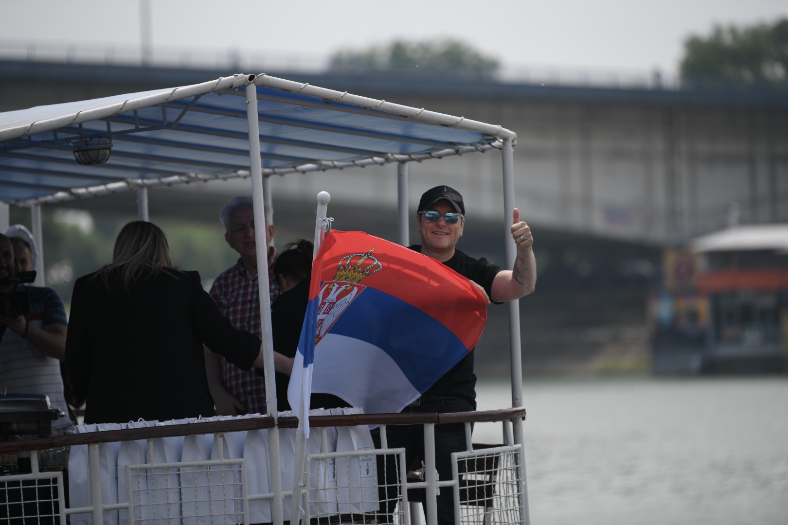 Beograd, 30.05.2022. Aco Pejović, KZŠ, druženje sa medijima, krstarenje, plovidba, brod Kovin Foto: Dragan Mujan/Nova.rs