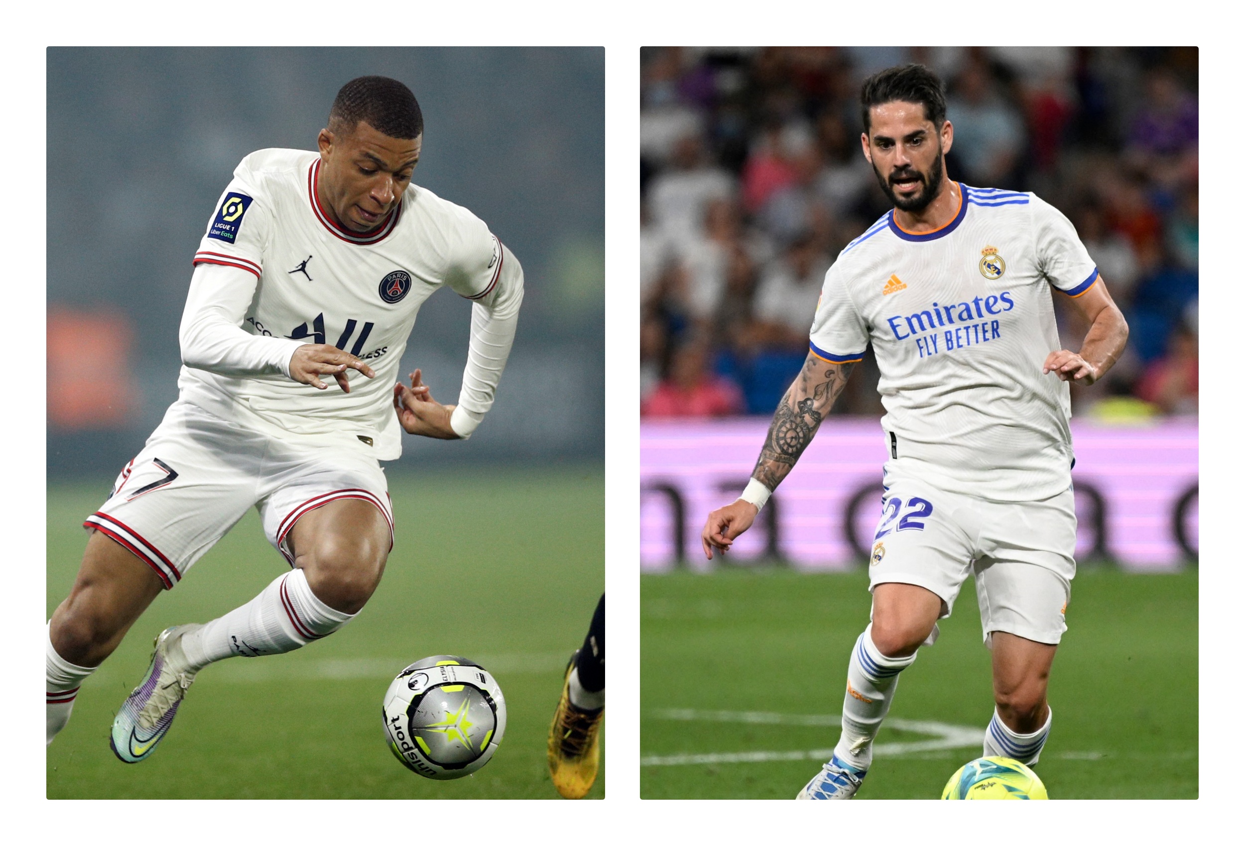 Kombo Kilijan Mbape (PSG) i Isco (Real Madrid)