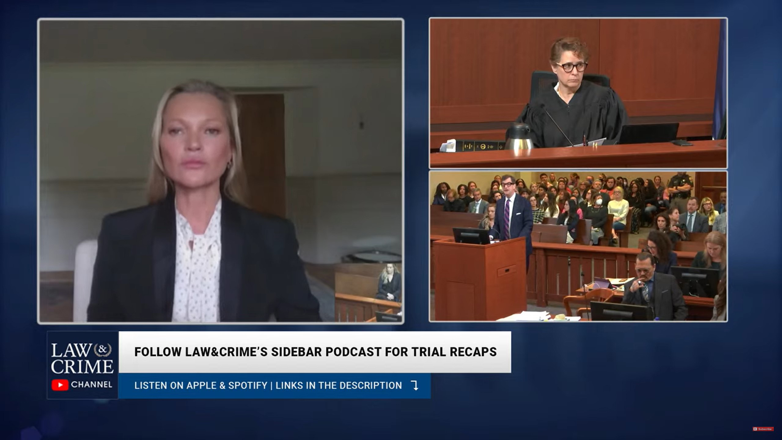 Sudjenje Dzoni dep i Amber Hard,  Kejt Mos svedok 25.05.2022.