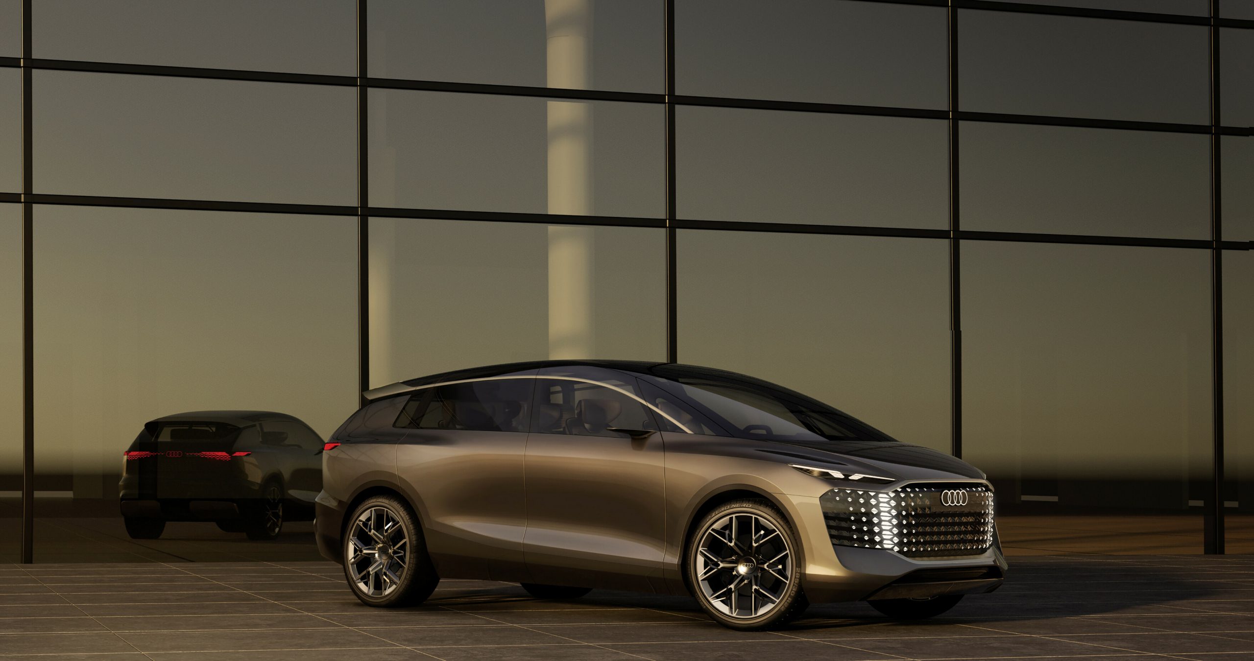 Static photo, Colour: Electric Slate  Urbansphere, minivan, koncept