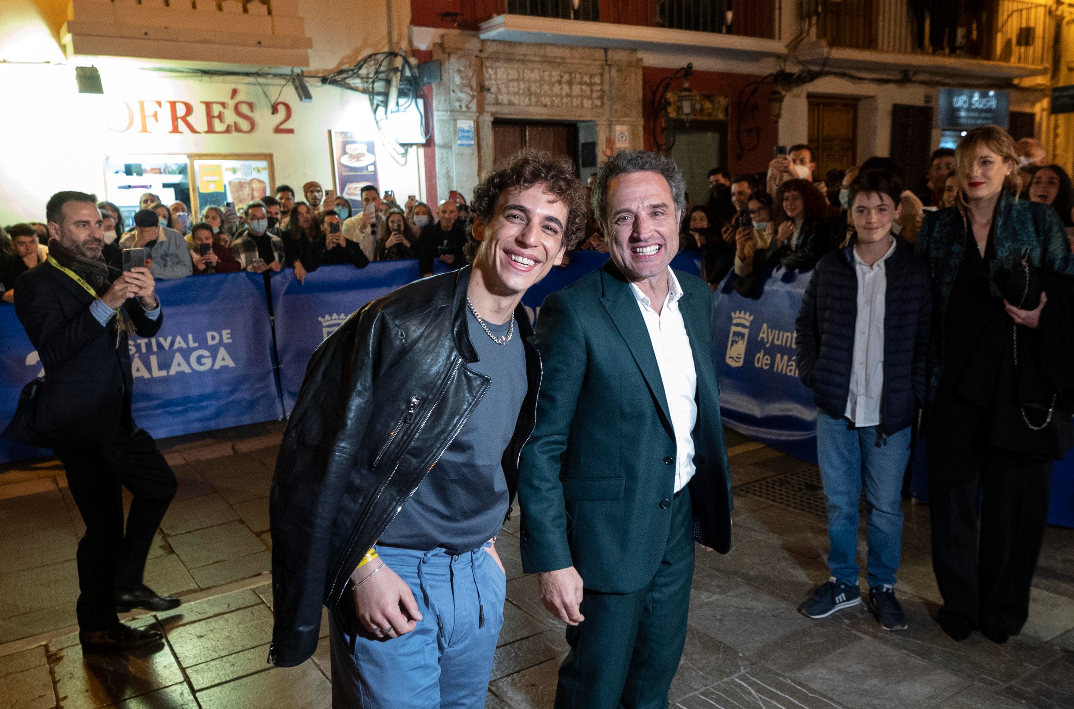 Heading towards the red carpet at the Malaga Film Festival