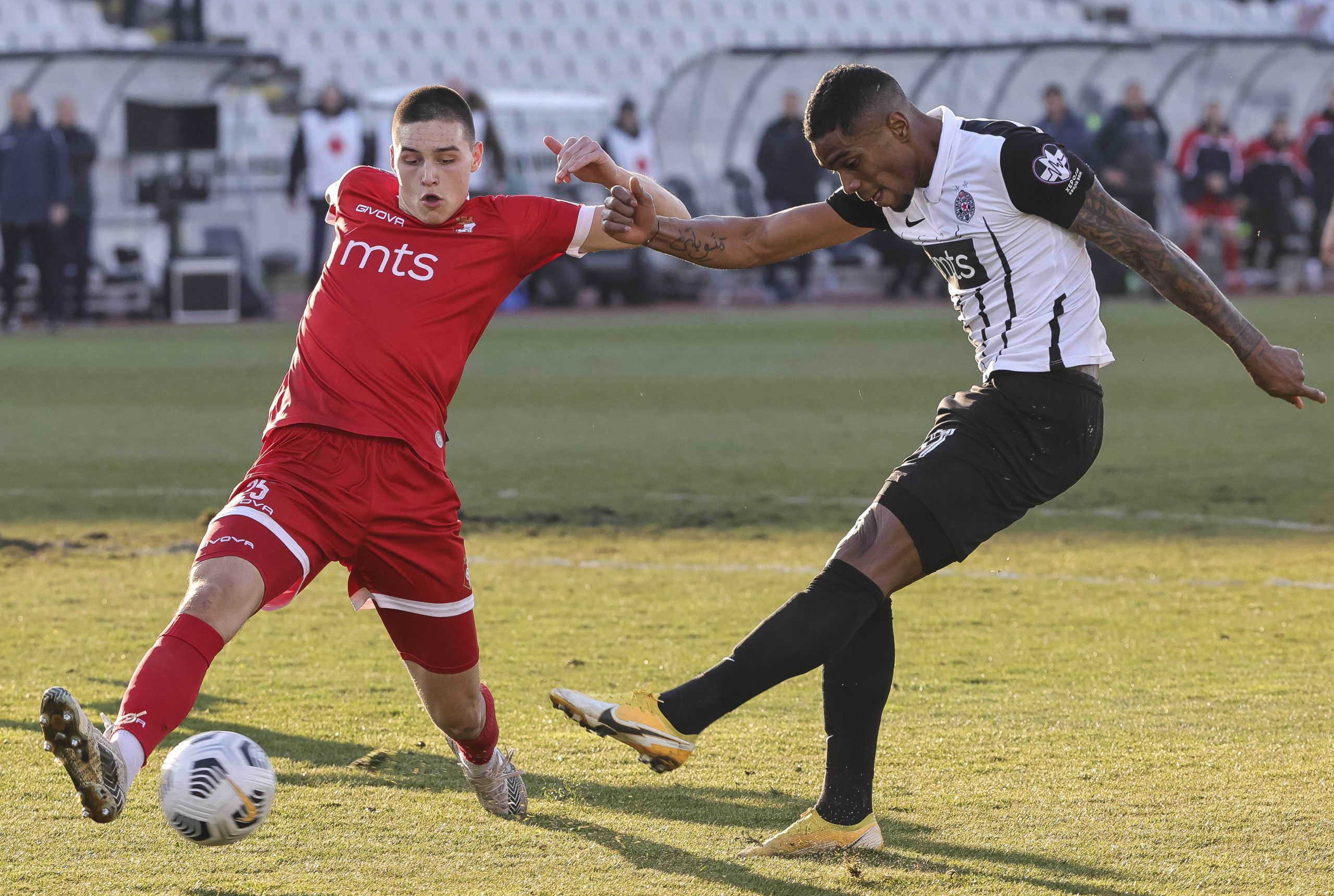 Ricardo Gomes (R) and Nemanja Djekovic (L)
Fudbal-Super League Season 2021/2022
Partizan v Napredak Krusevac
Beograd, 13.03.2022.
foto: Srdjan Stevanovic/Starsport.rs ©
