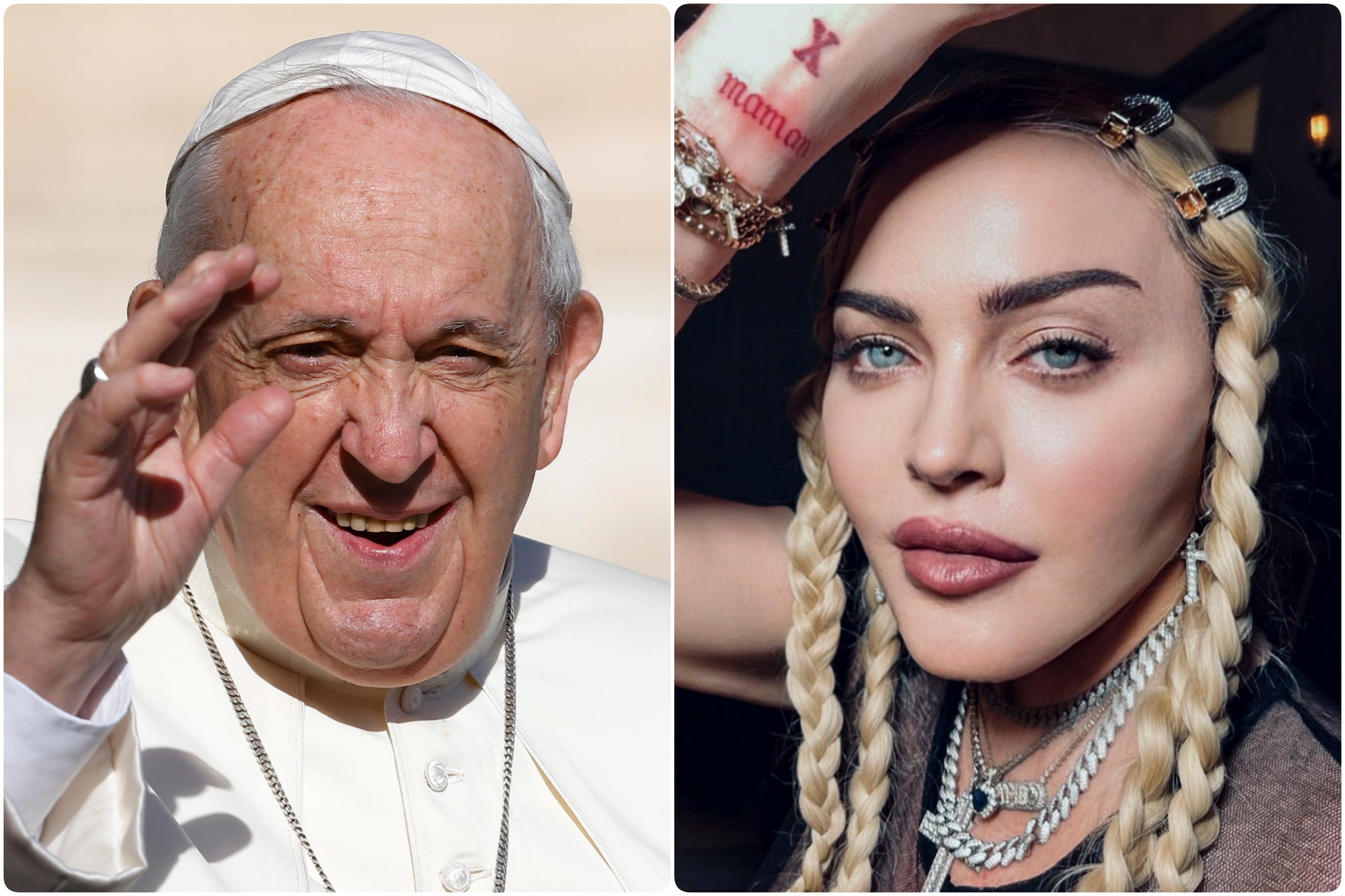 Papa Franja i Madona