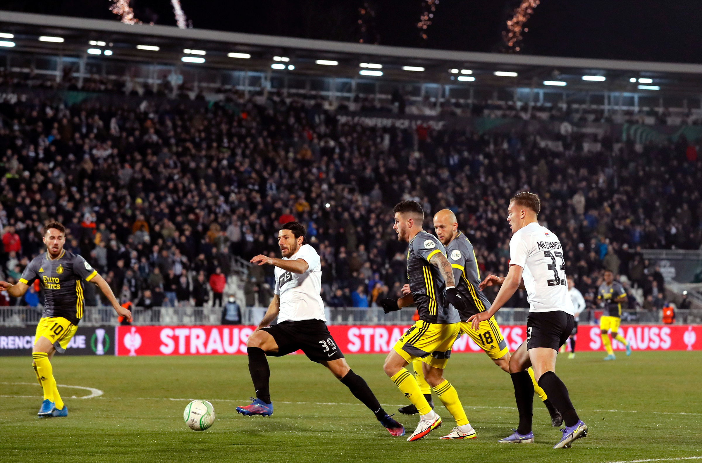 Partizan-Feyenoord, Fajenord, Fejenord, UEFA Liga Konferencija, Conference League, Beograd, Srbija 10.3.2022.  photo: Pedja Milosavljevic/STARSPORT