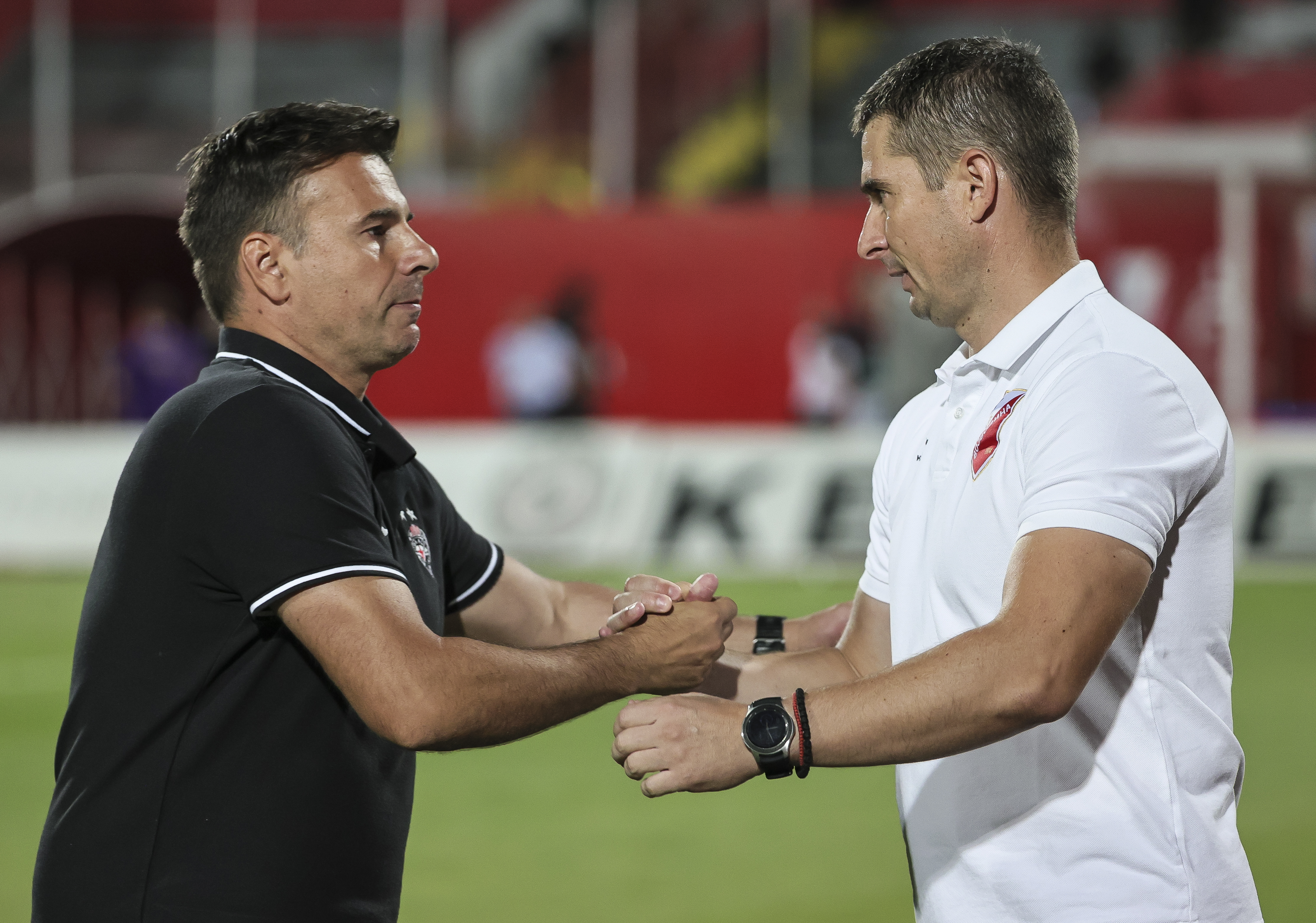 head coach Aleksandar Stanojevic (L) and head coach Slavoljub Djordjevic
Fudbal-Super League Season 2021/2022
FK Vojvodina v FK Partizan
Novi Sad, 25.07.2021.
foto: Srdjan StevanovicStarsportphoto ©