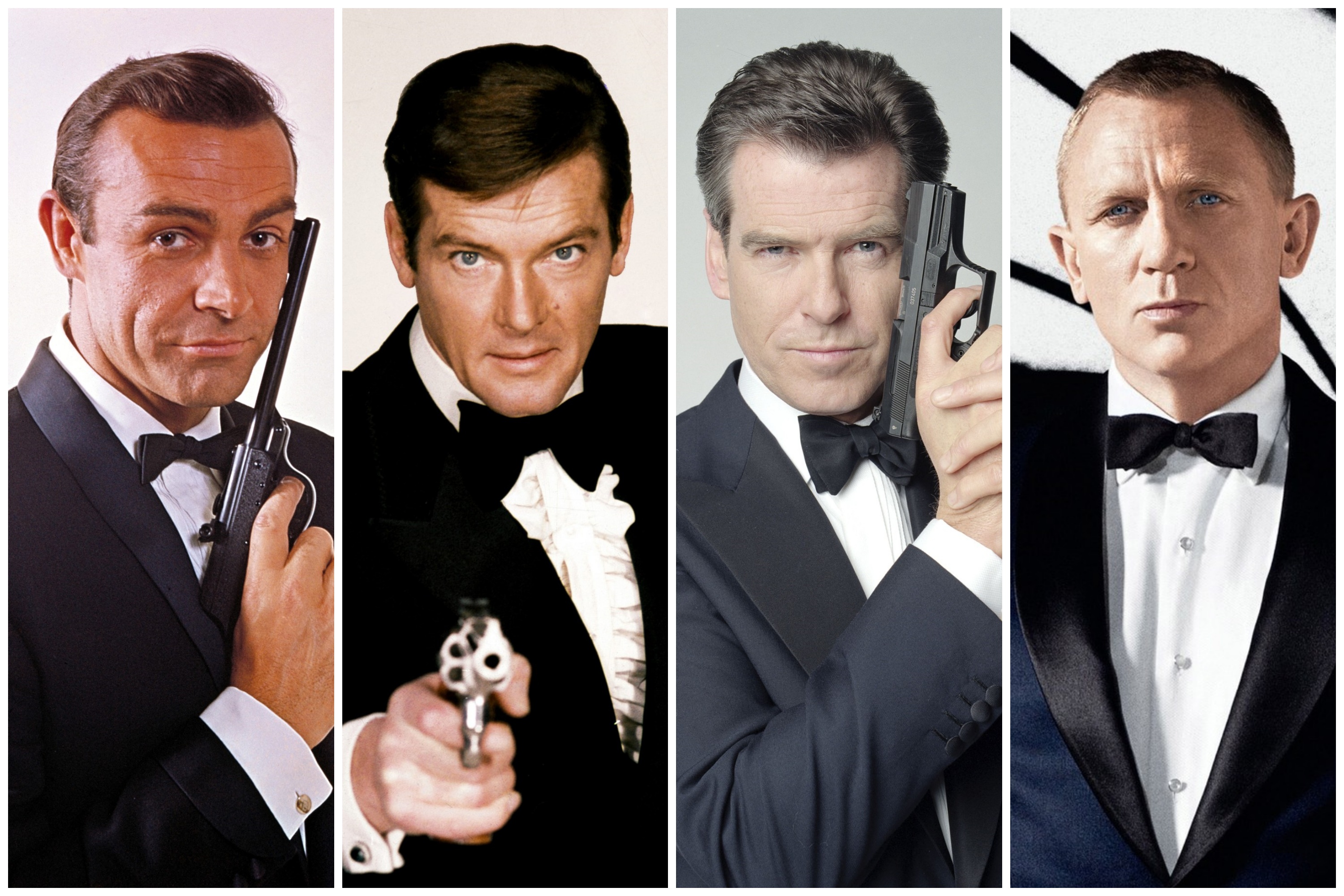 Šon Koneri, Rodžer Mur, Pirs Brosnan i Danijel Krejg, Džejms Bond, kombo Foto: Cineliz / Allpix Press / Courtesy Everett Collection / Everett / Sunset Box / Allpix Press / Profimedia