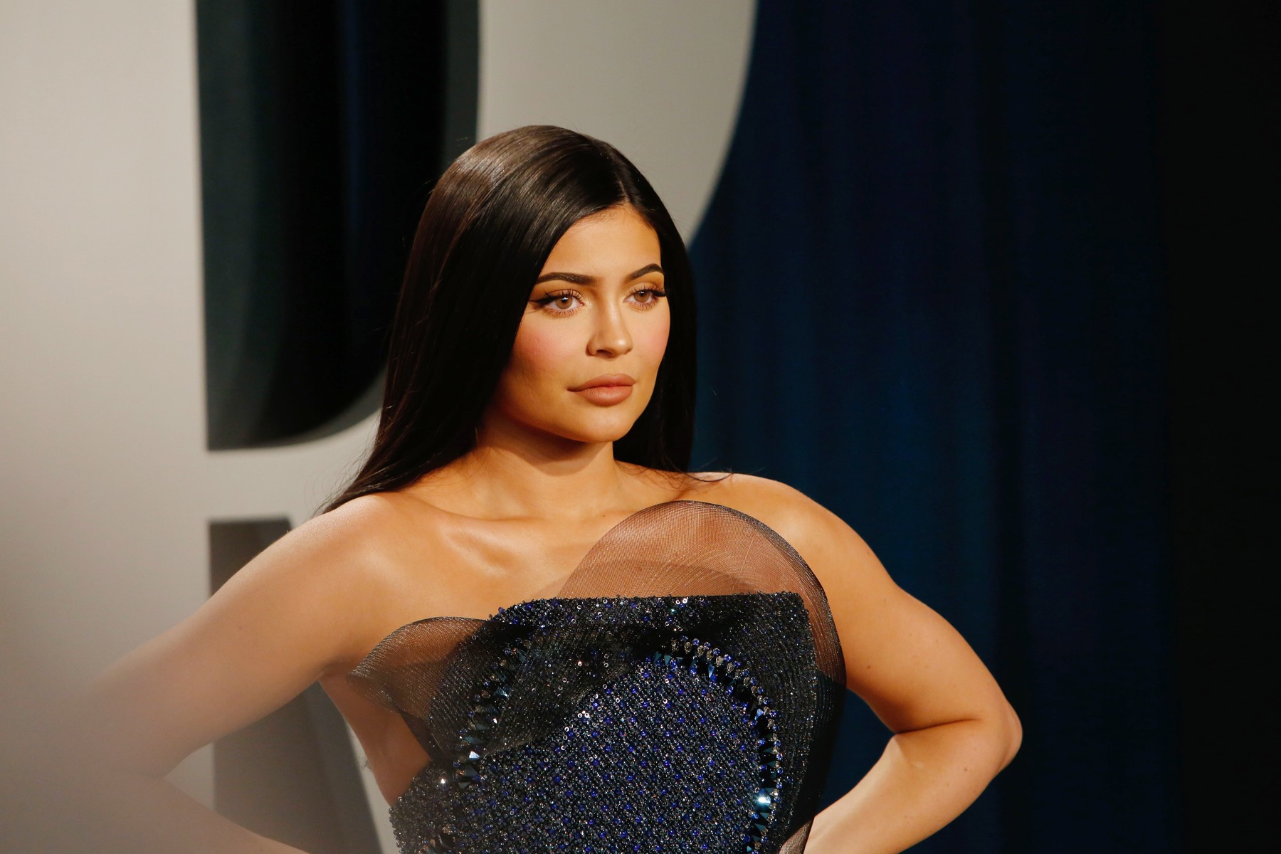 Kylie Jenner attends the 2020 Vanity Fair Oscar Party Celebrating the 92nd Annual Academy Awards hos...