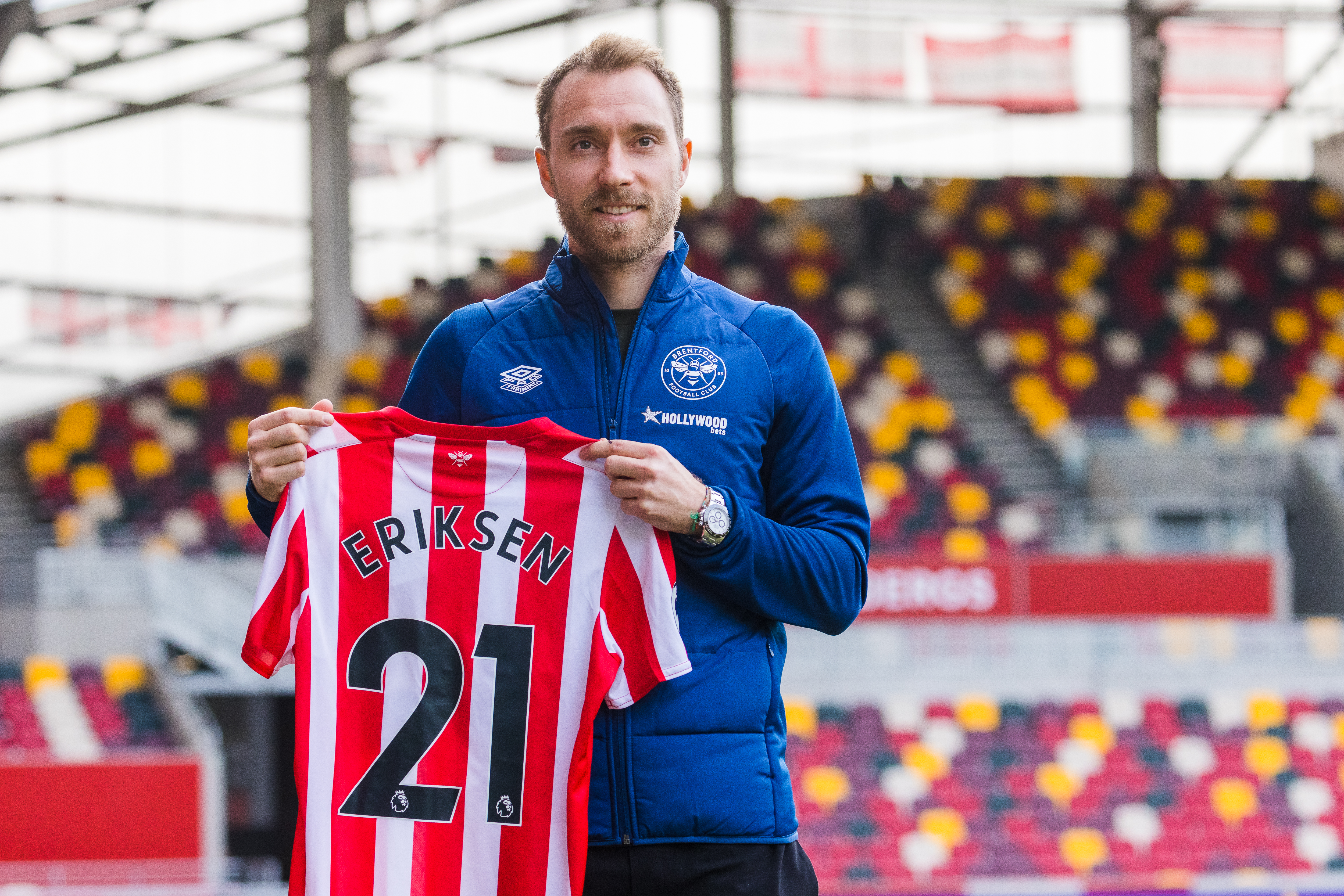 Christian Eriksen presented as a new player of Brentford in London