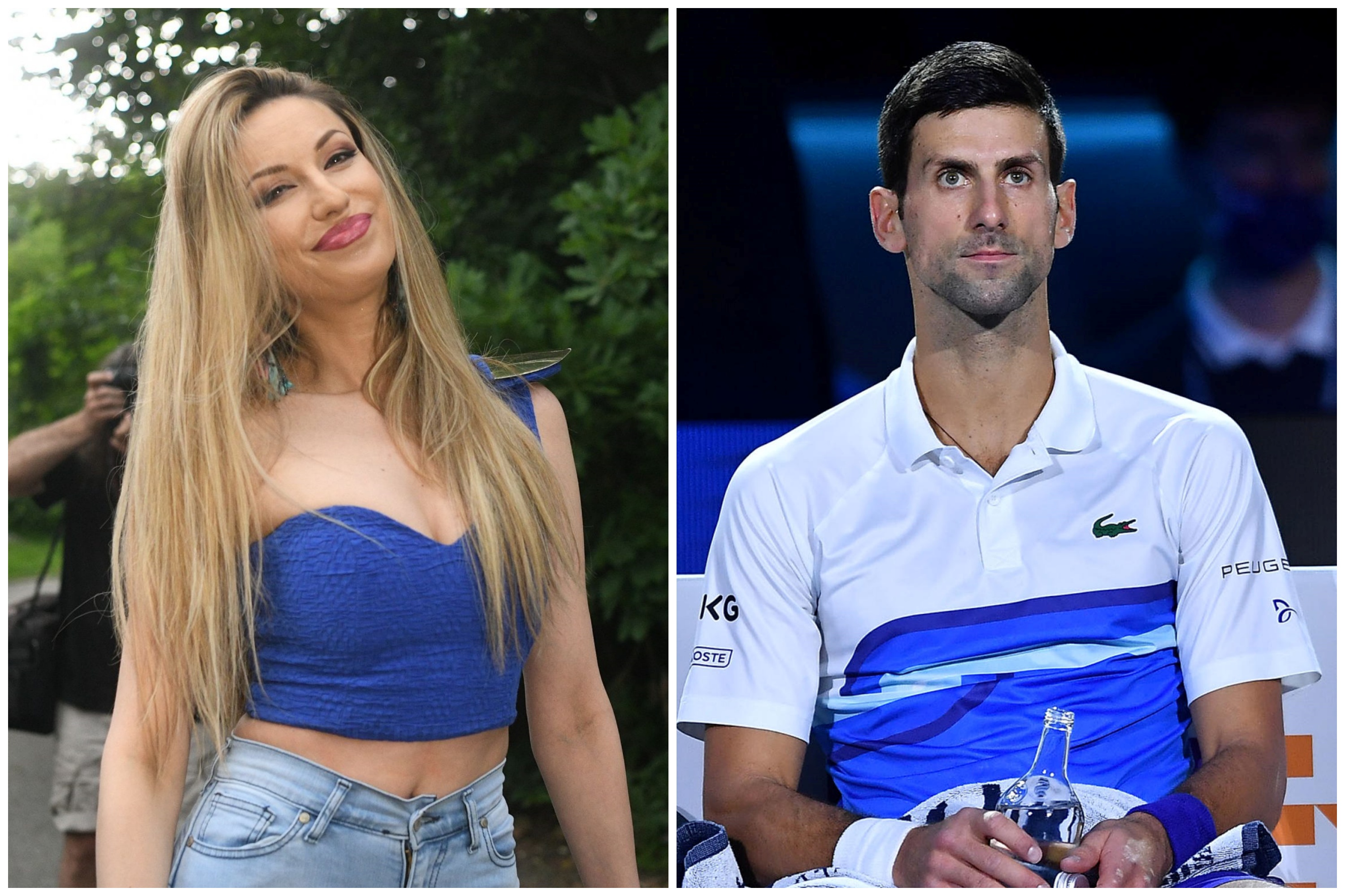 Rada Manojlović i Novak Đoković, kombo Foto: Filip Krainčanić/Nova.rs/EPA-EFE/Alessandro Di Marco