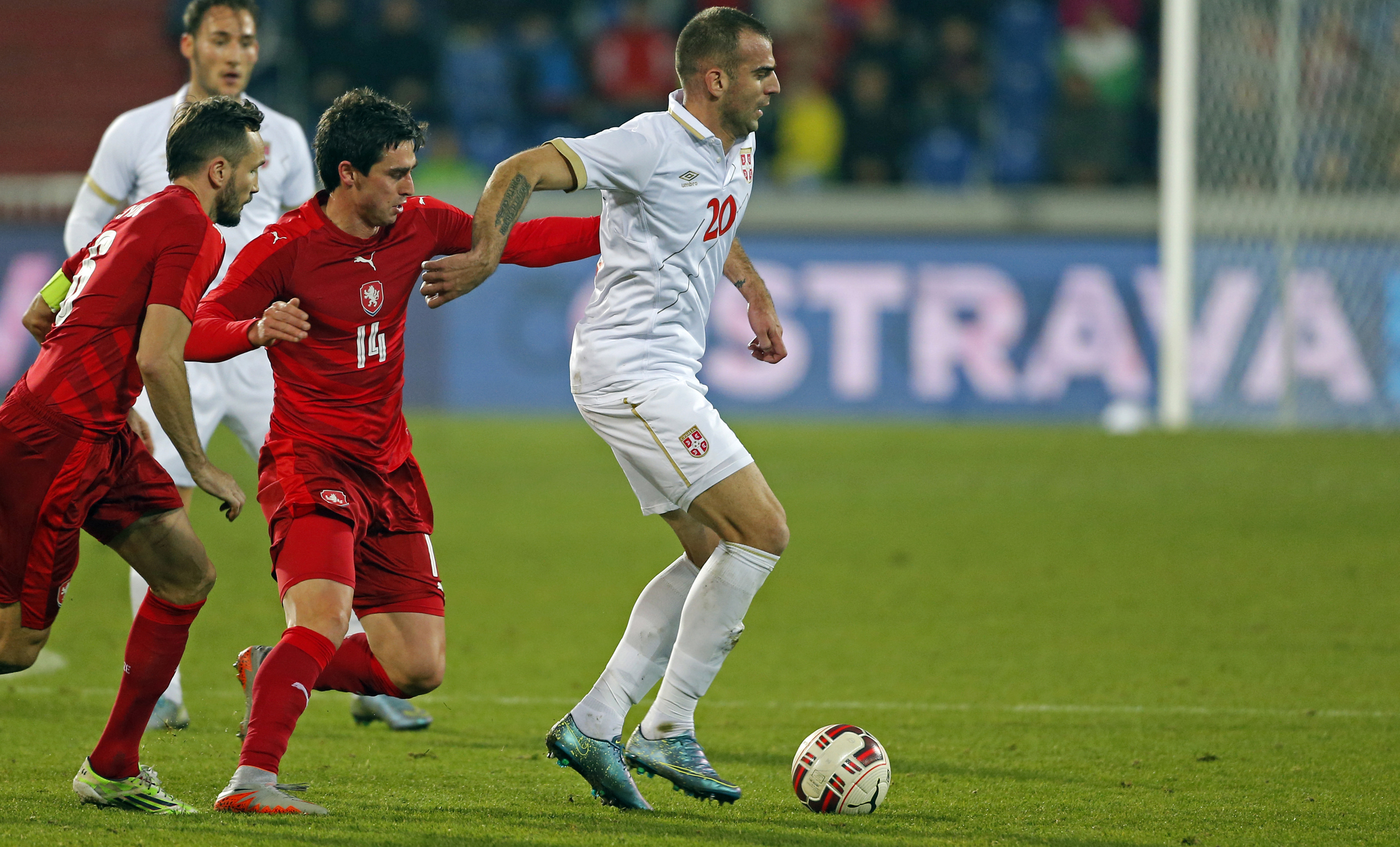 Petar Skuletic Czech Republic - Serbia football friendly, Novembar 13. 2015 Ostrava, Czech Republic, 13.11.2015.  (credit image &amp; photo: Pedja Milosavljevic / STARSPORT)